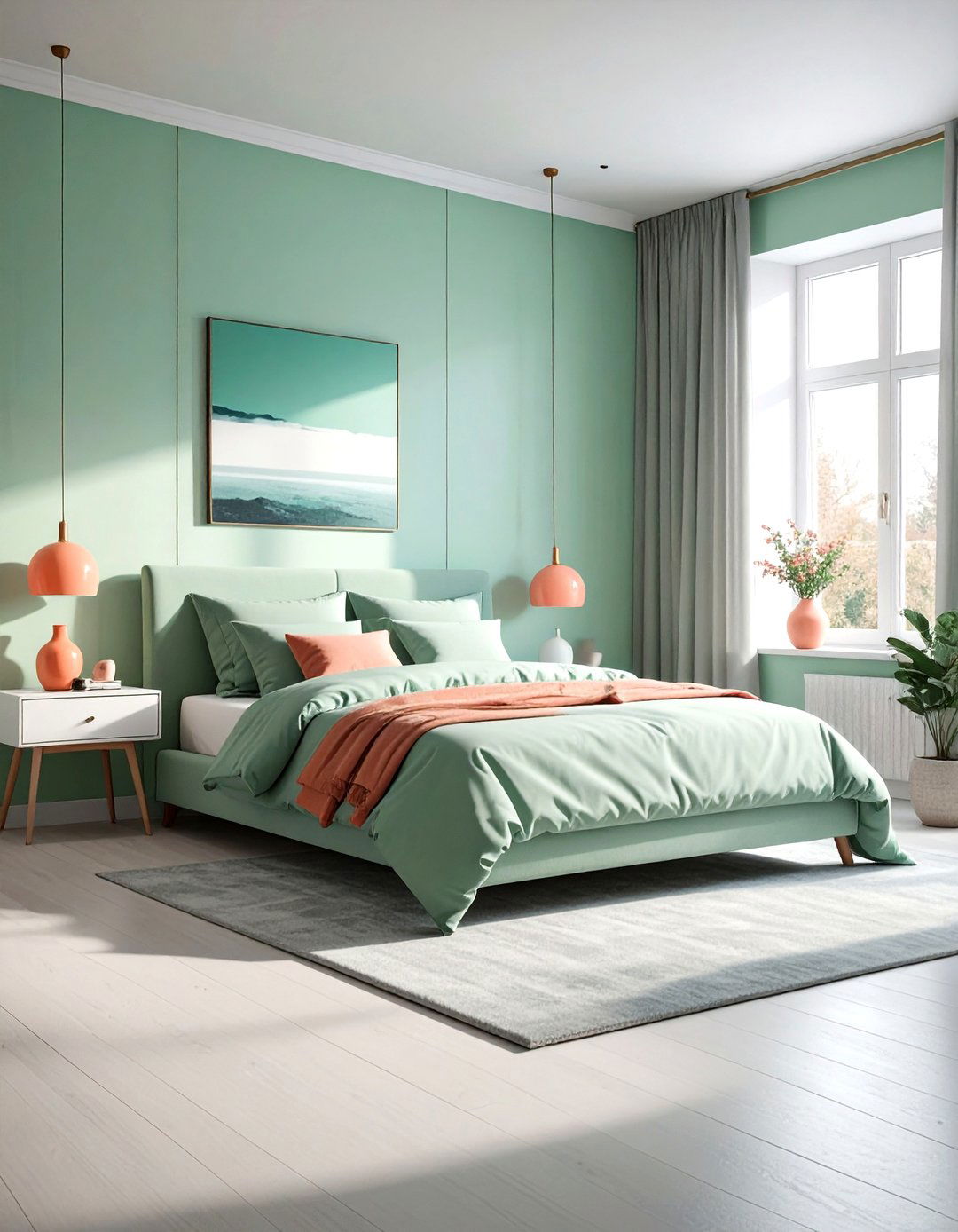 Mint Green Bedroom - 30 bedroom accent color ideas