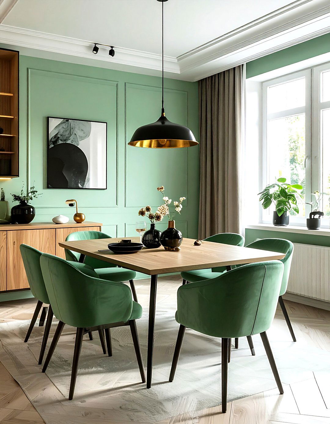 Mint Green Dining Room - 30 dining room paint color ideas
