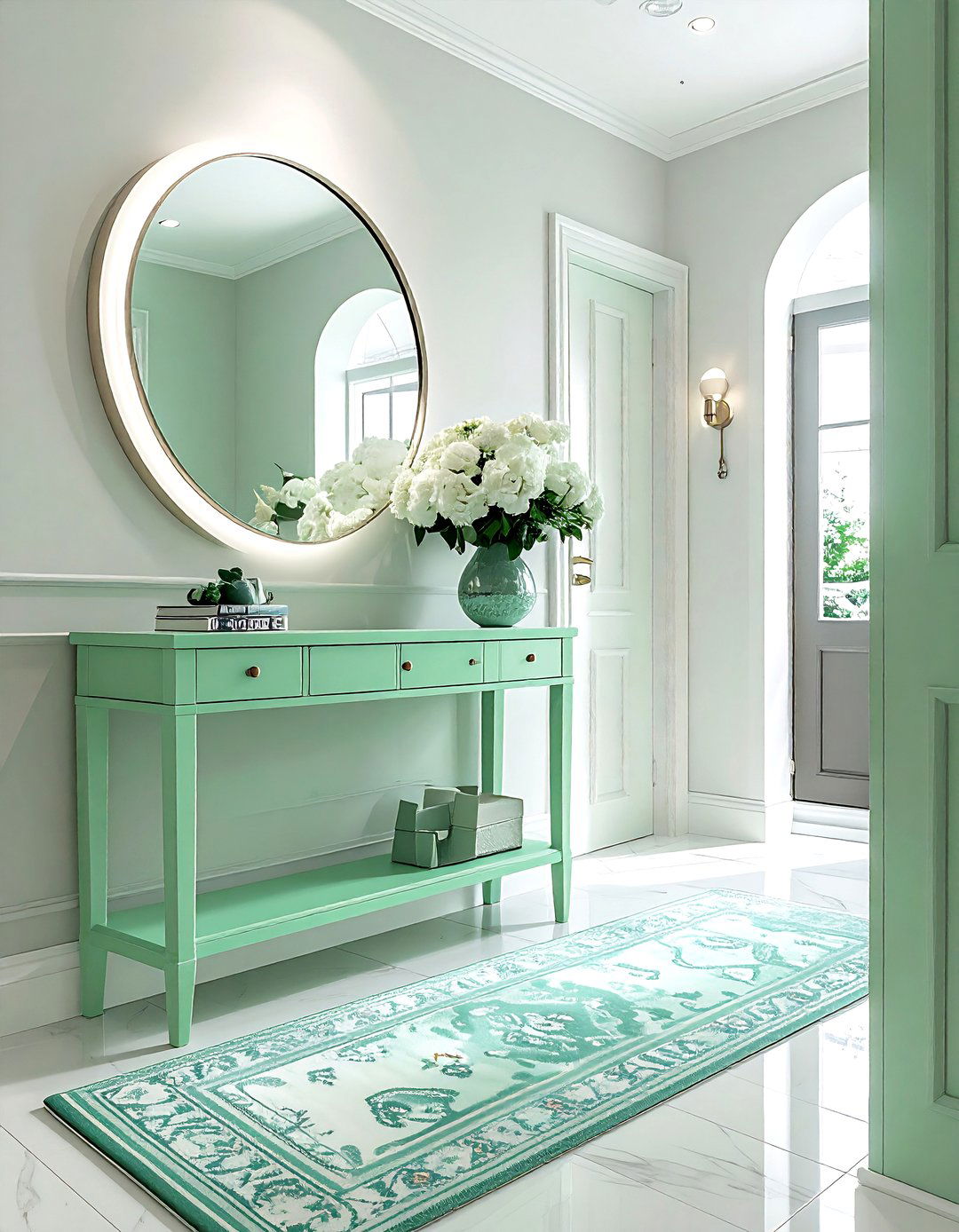 Mint Green Entryway - 30 mint decor ideas
