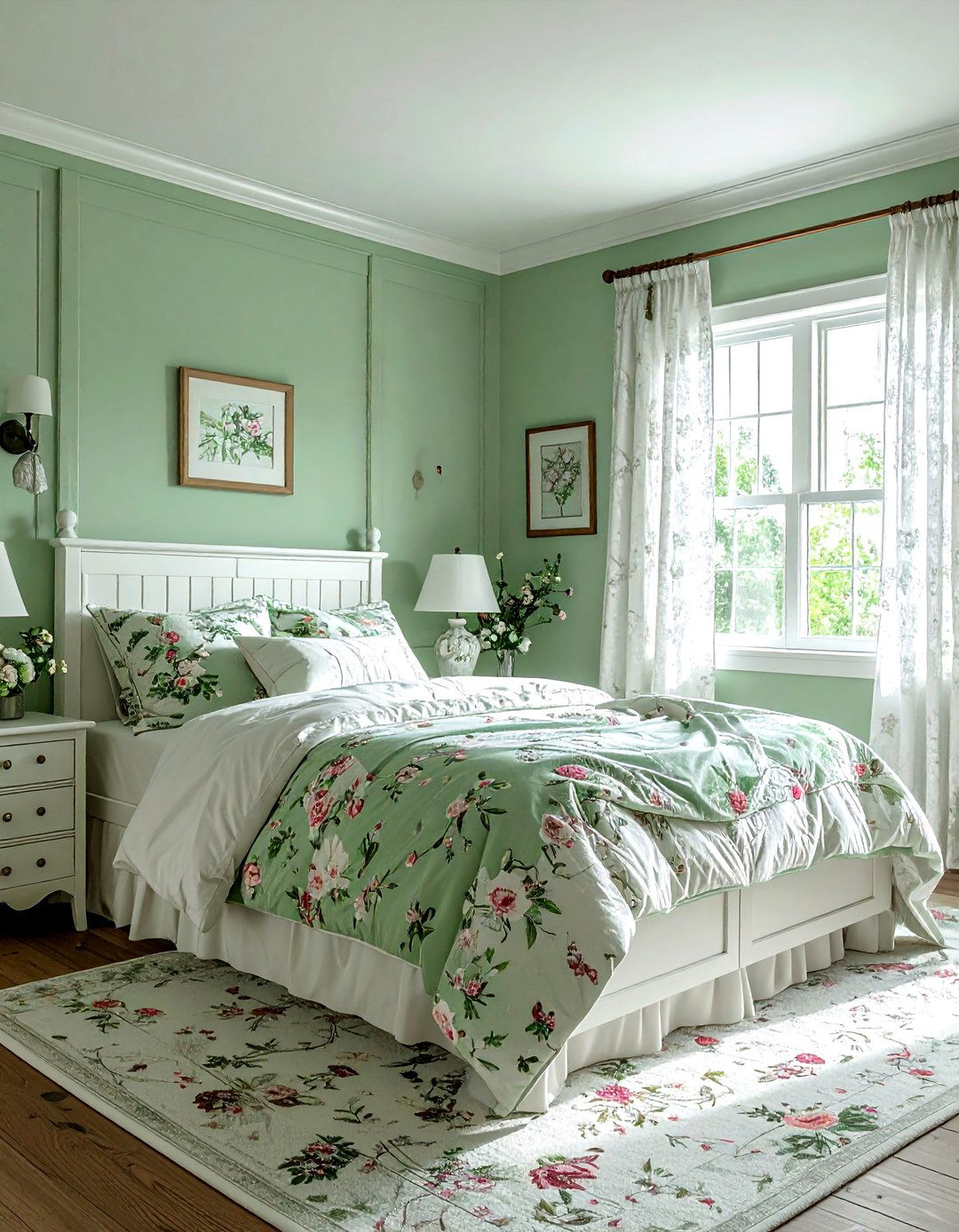 Mint Green Guest Bedroom - 30 farmhouse green bedroom ideas