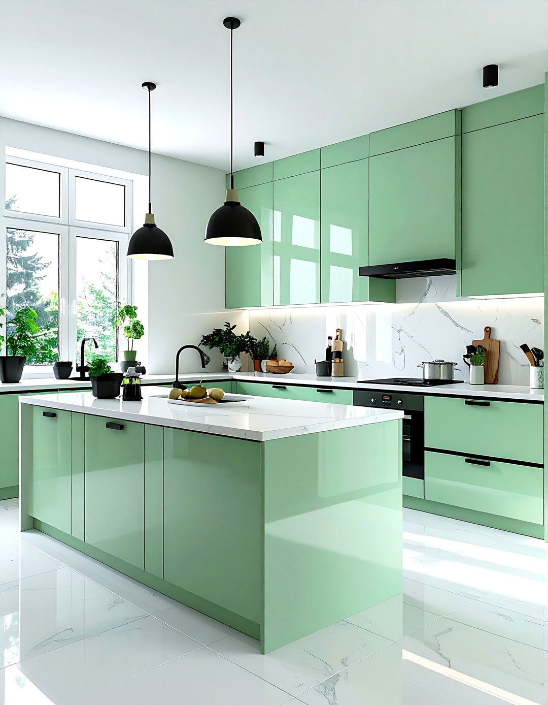 Mint Green Kitchen - 30 kitchen paint ideas