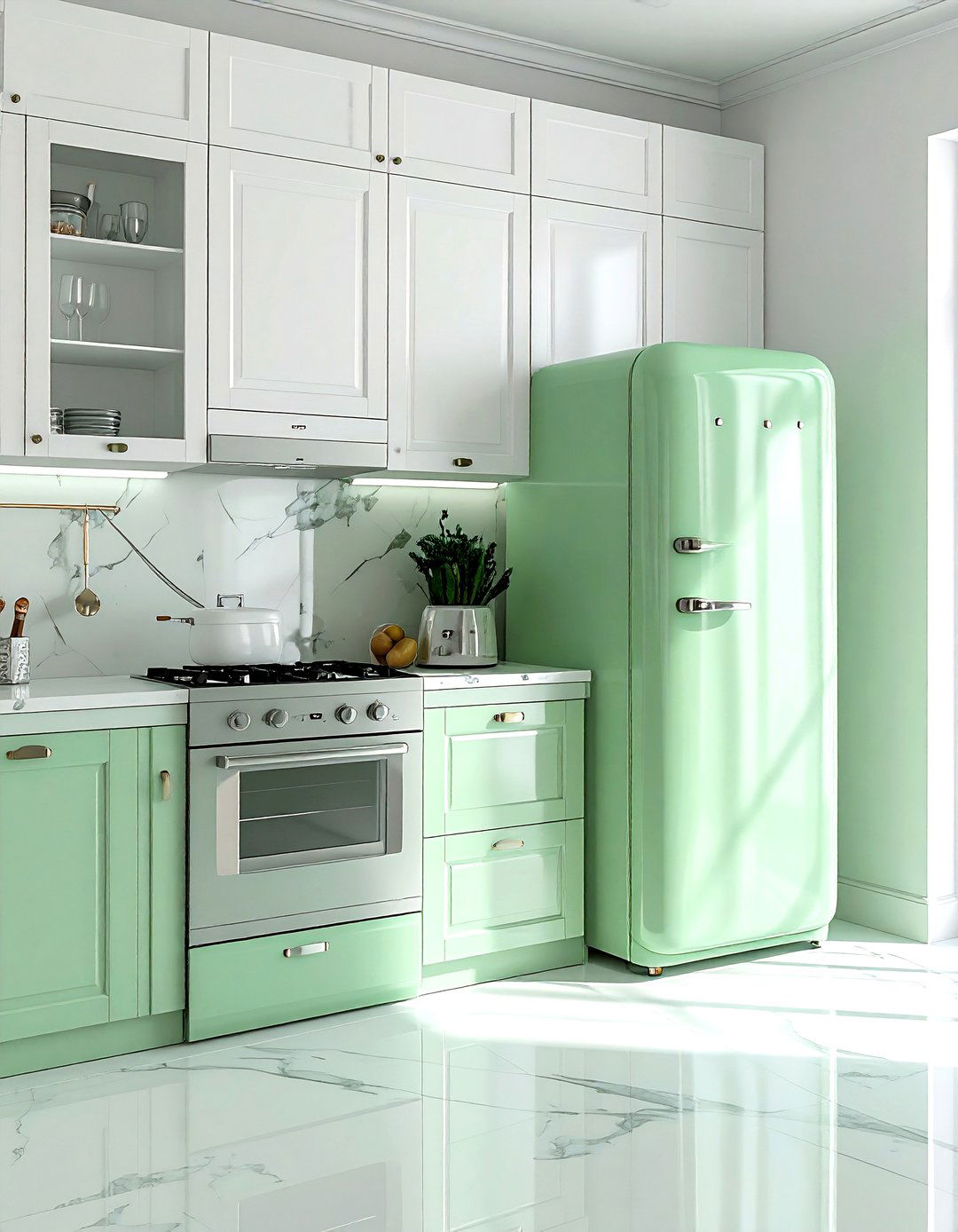 Mint Green Kitchen Appliances - 30 green kitchen decor ideas