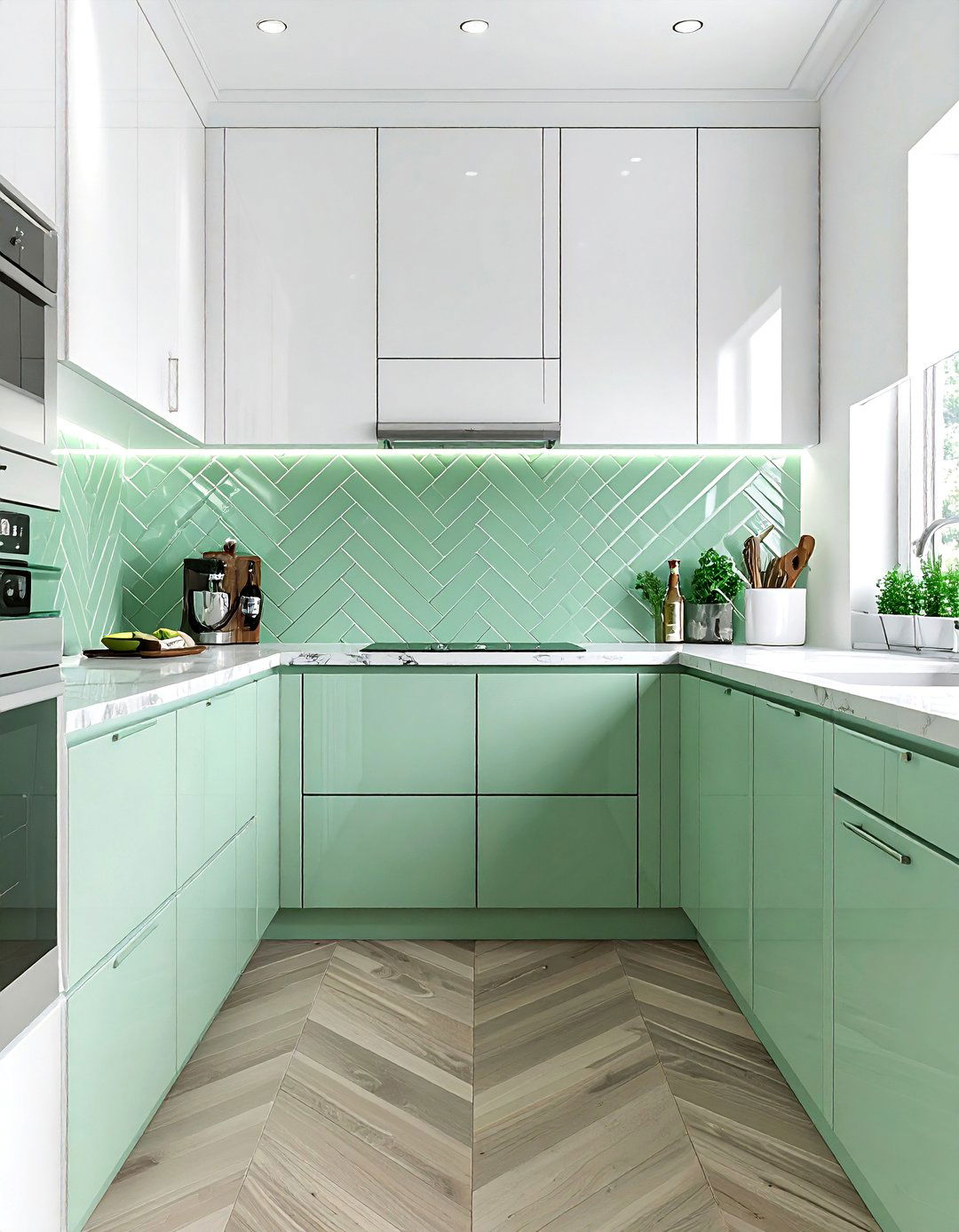 Mint Green Kitchen Backsplash - 30 mint decor ideas
