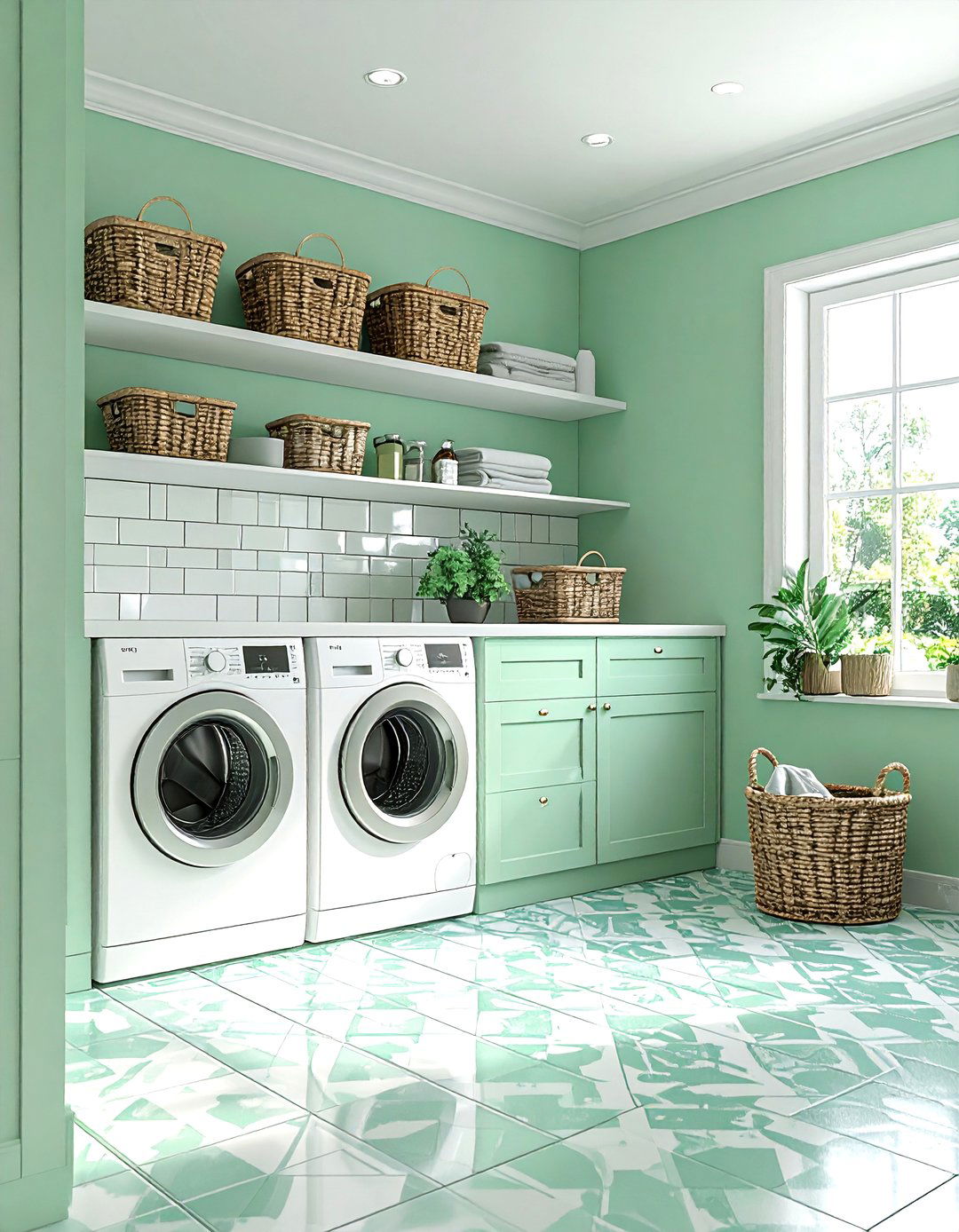 Mint Green Laundry Room - 30 mint decor ideas