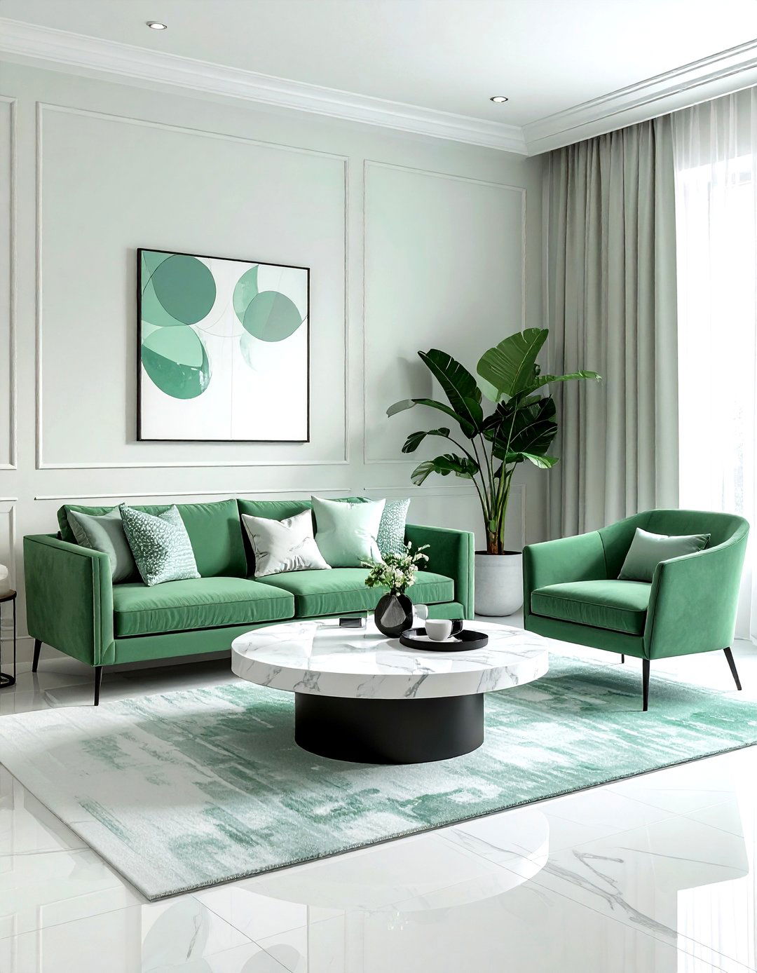 Mint Green Living Room - 30 modern green living room ideas