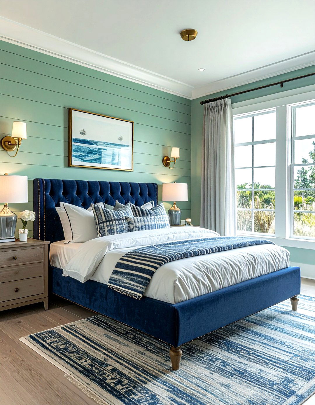 Mint Green Nautical Bedroom - 30 coastal green bedroom ideas