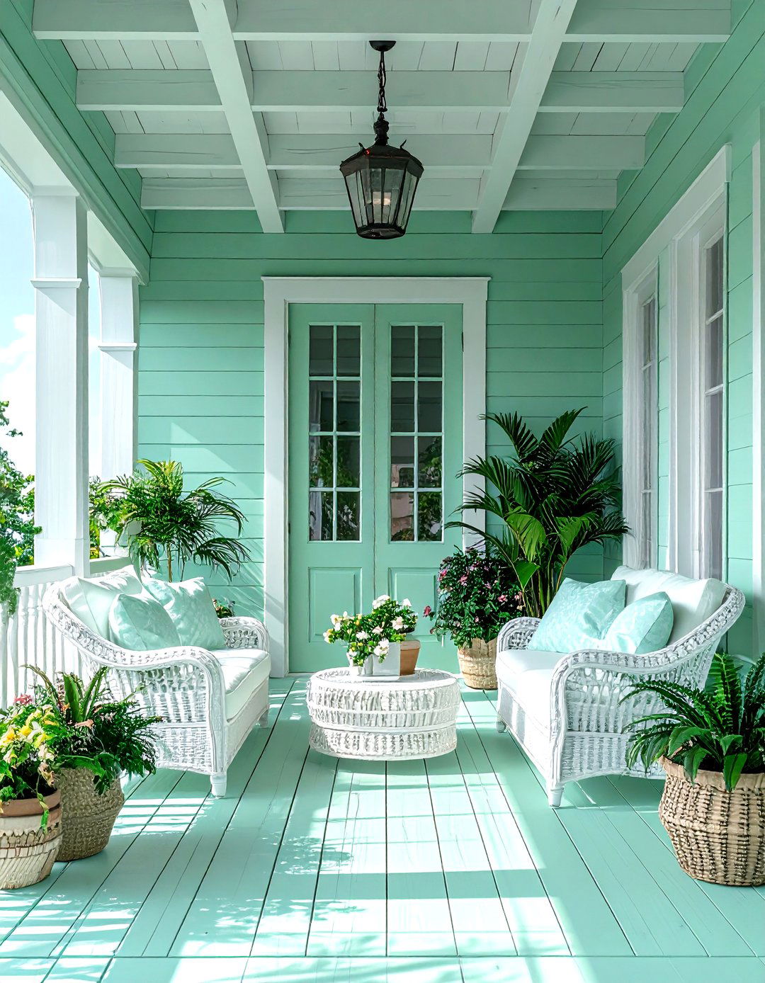 Mint Green Porch - 30 mint decor ideas