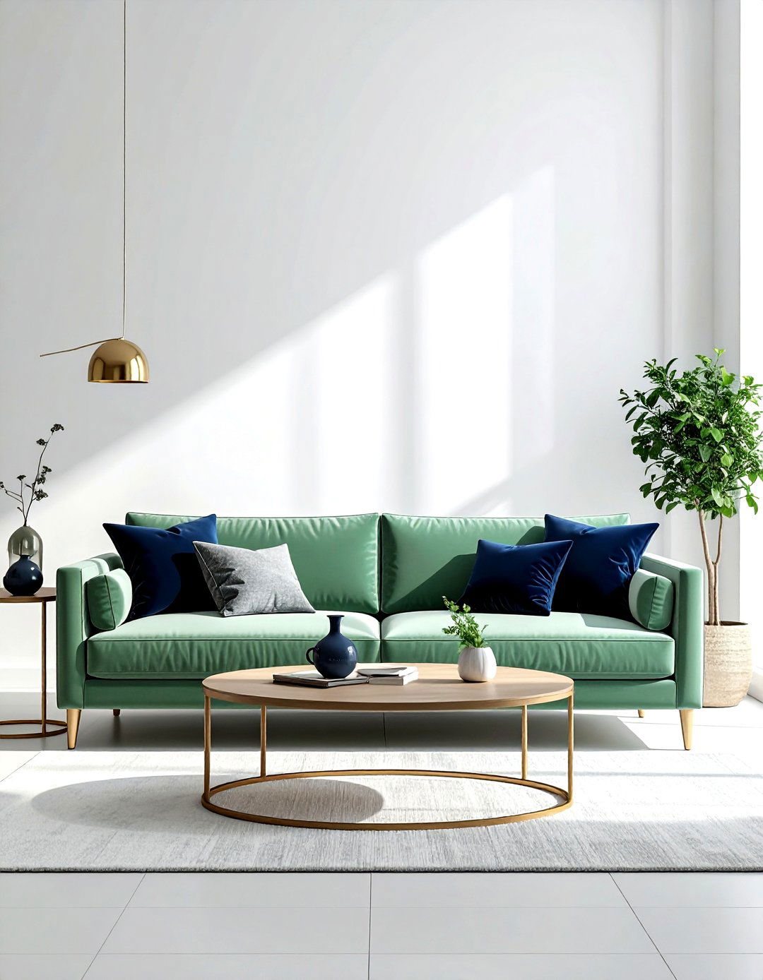 Mint Green Velvet Sofa - 30 mint decor ideas