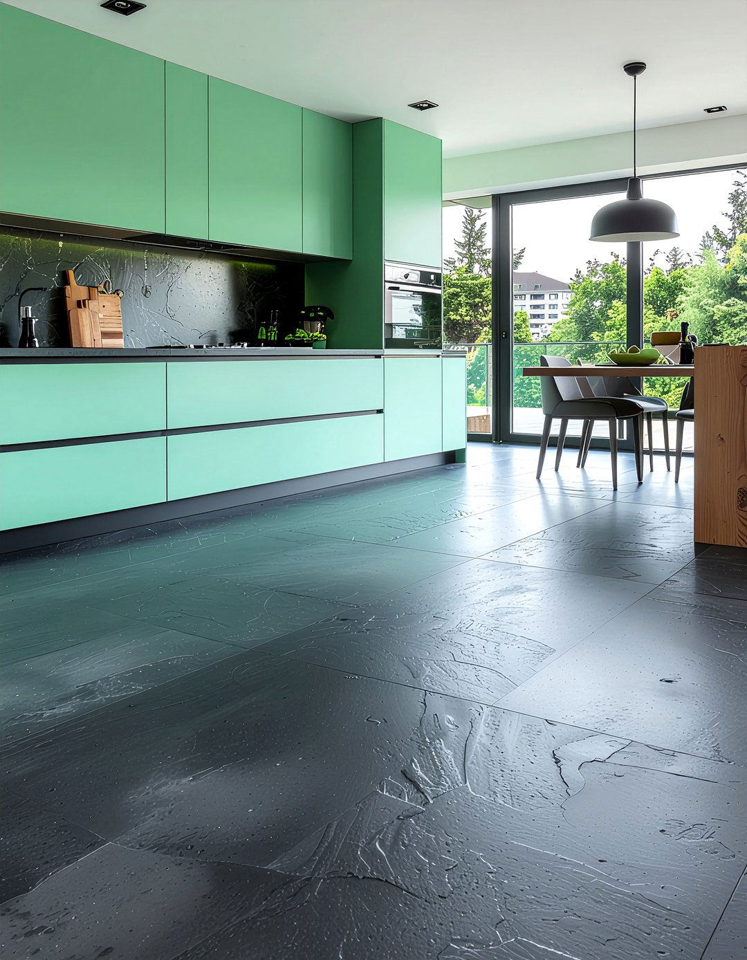 Mint green and gray kitchen - 30 mint green kitchen ideas