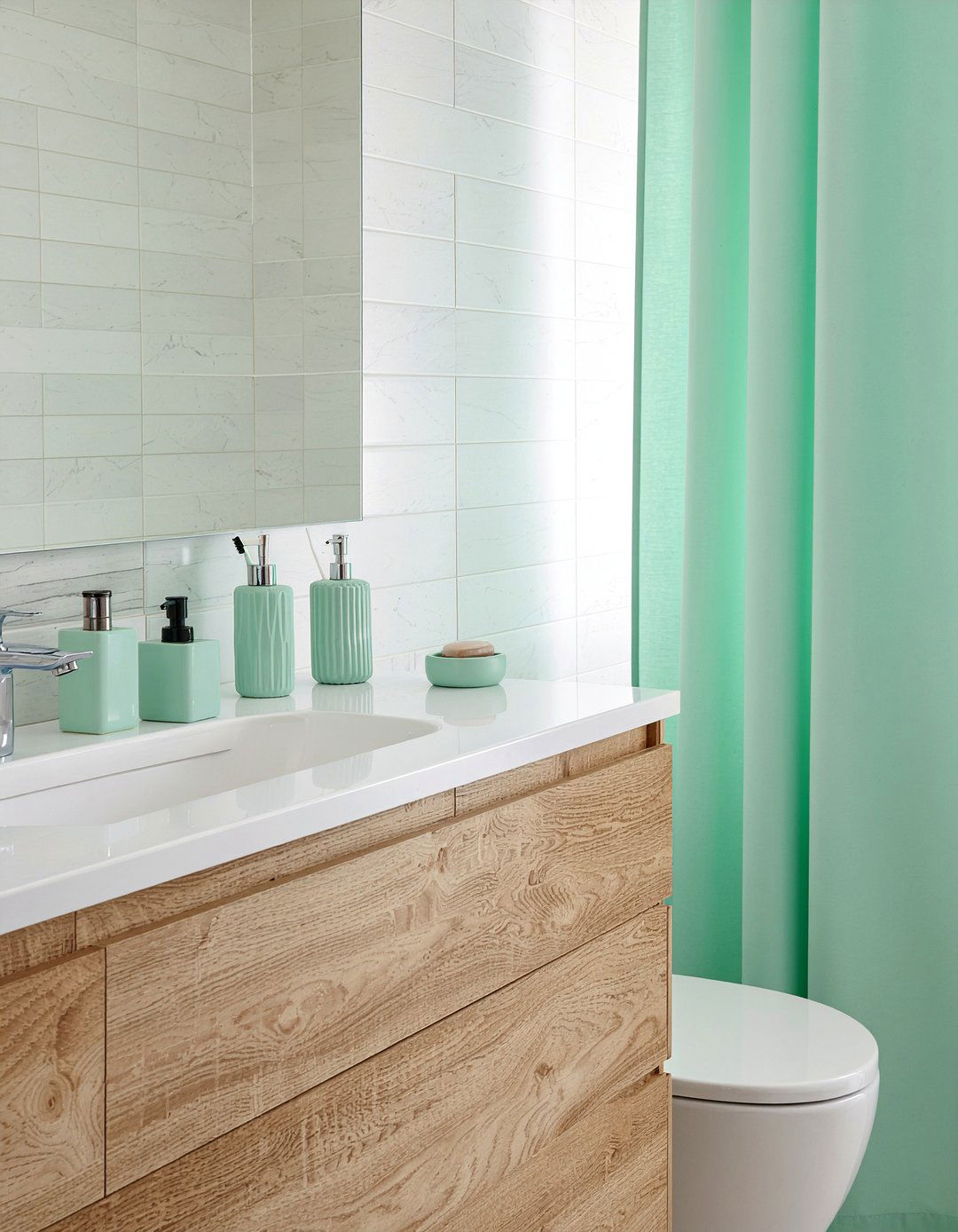 Mint green bathroom accessories - 30 mint green bathroom ideas
