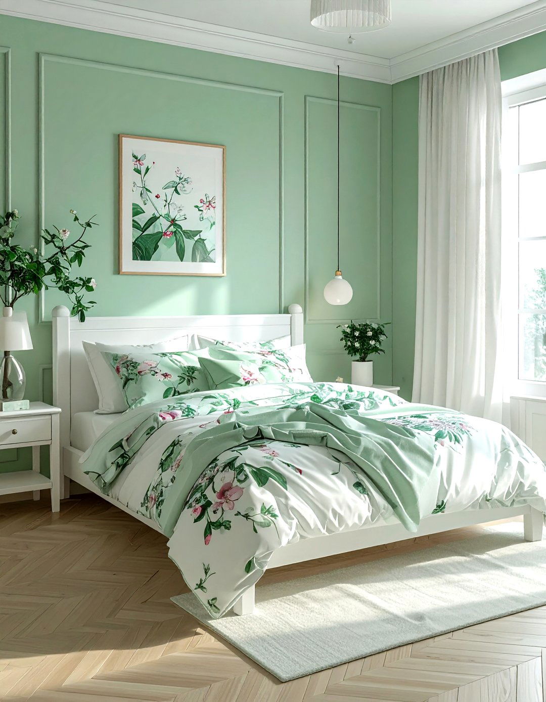 Mint green bedroom - 30 bedroom paint ideas
