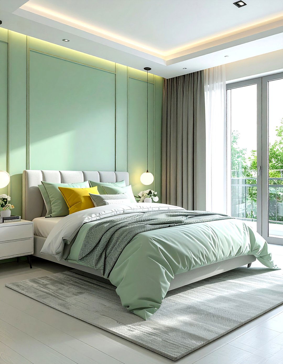 Mint green bedroom - 30 cool green bedroom ideas