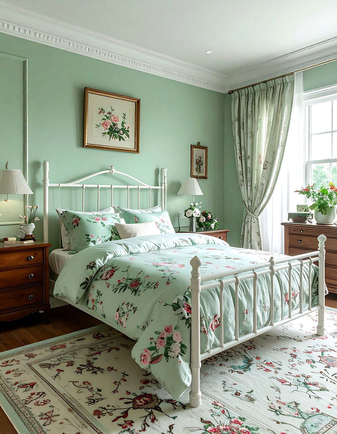 Mint green bedroom - 30 traditional green bedroom ideas