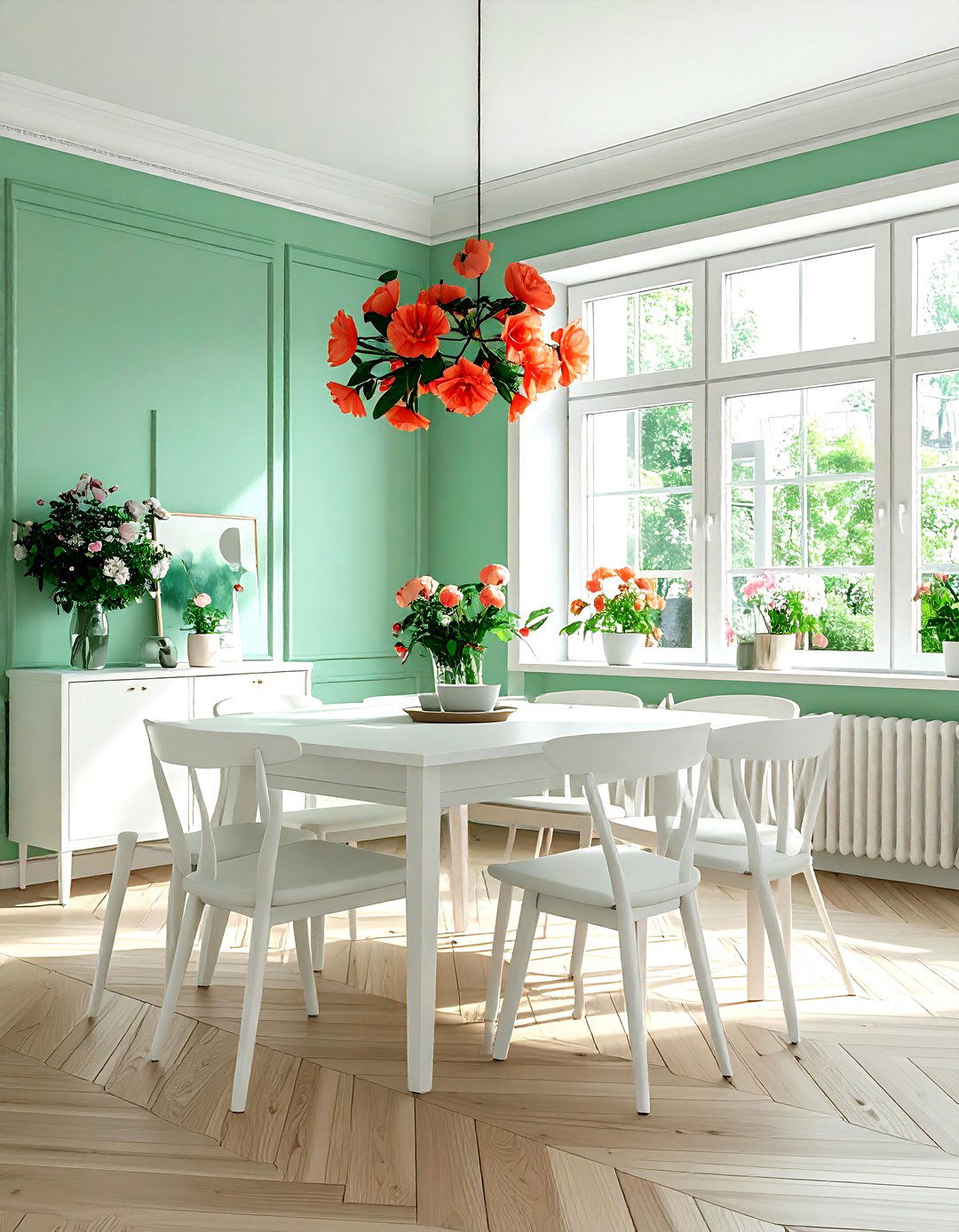 Mint green dining room - 30 dining room accent color ideas
