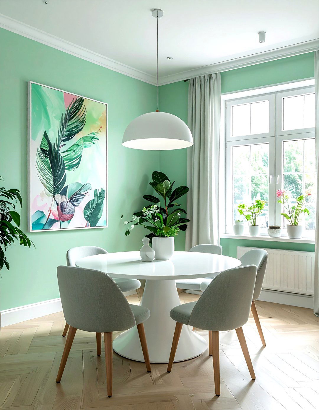 Mint green dining room - 30 green dining room decor ideas