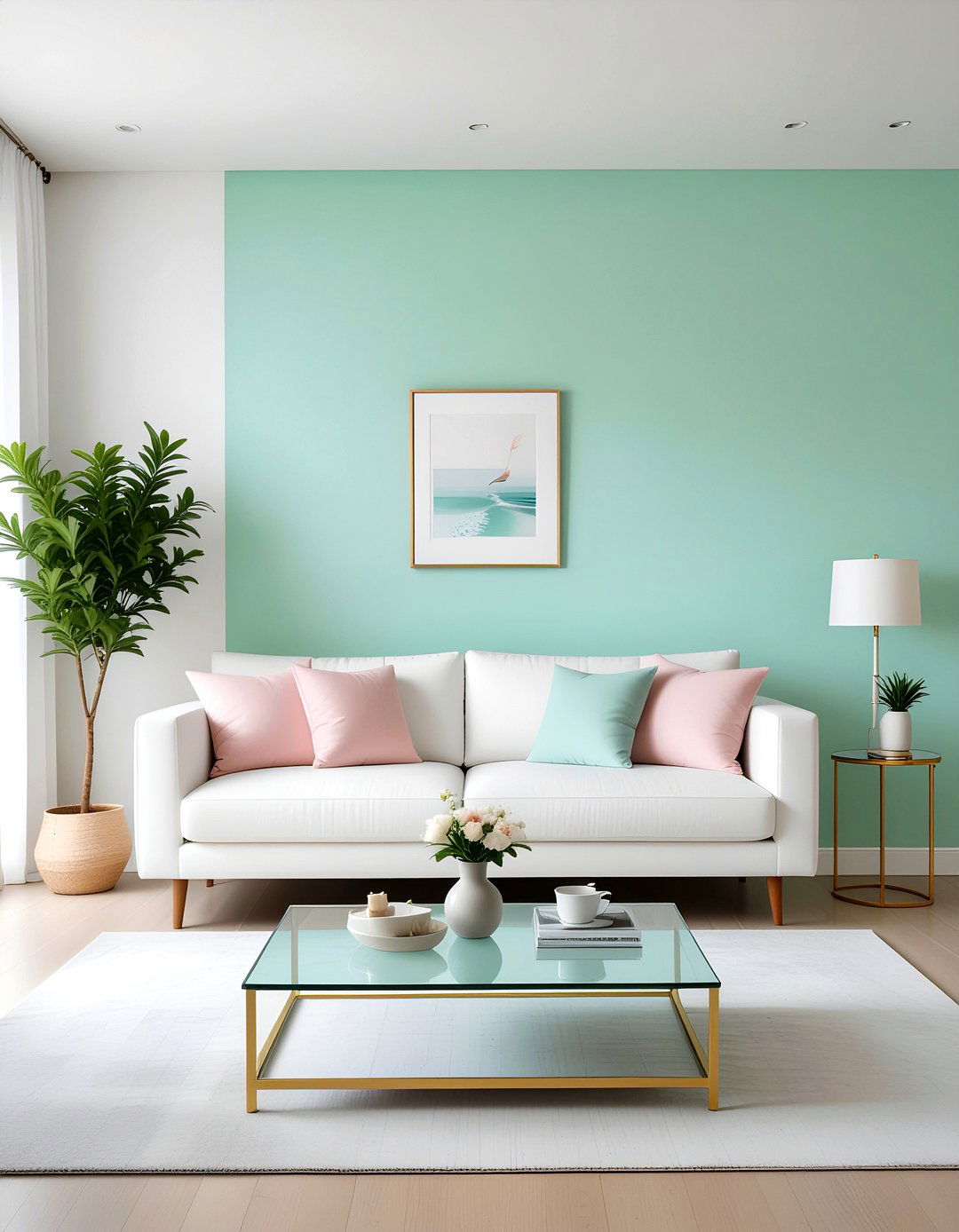 Mint green half wall - 30 living room half painted walls