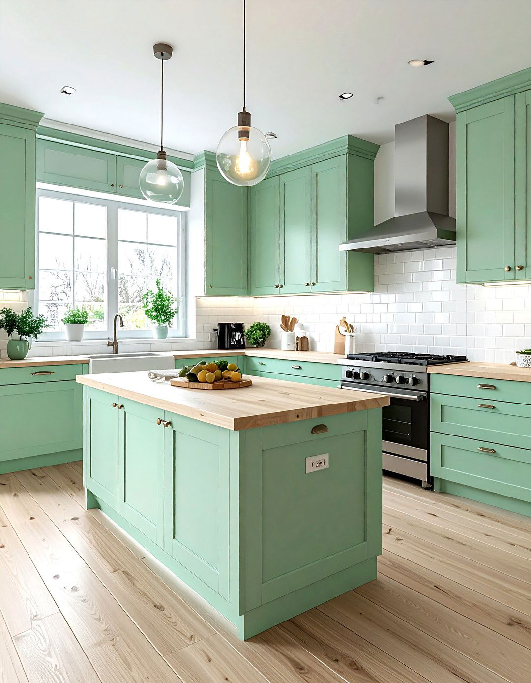 Mint green kitchen - 30 cool green kitchen ideas