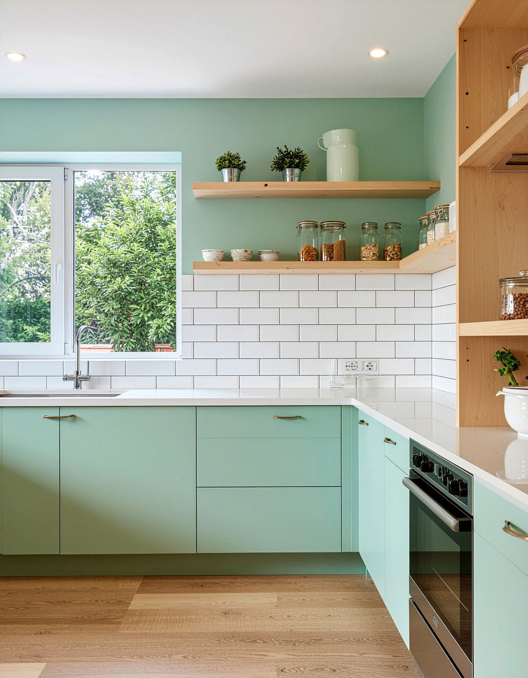 Mint green kitchen cabinets - 30 green kitchen cabinet ideas