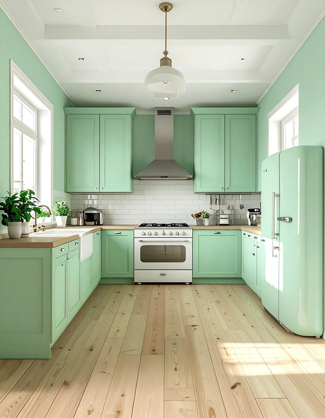 Mint green kitchen - 30 colorful kitchen ideas