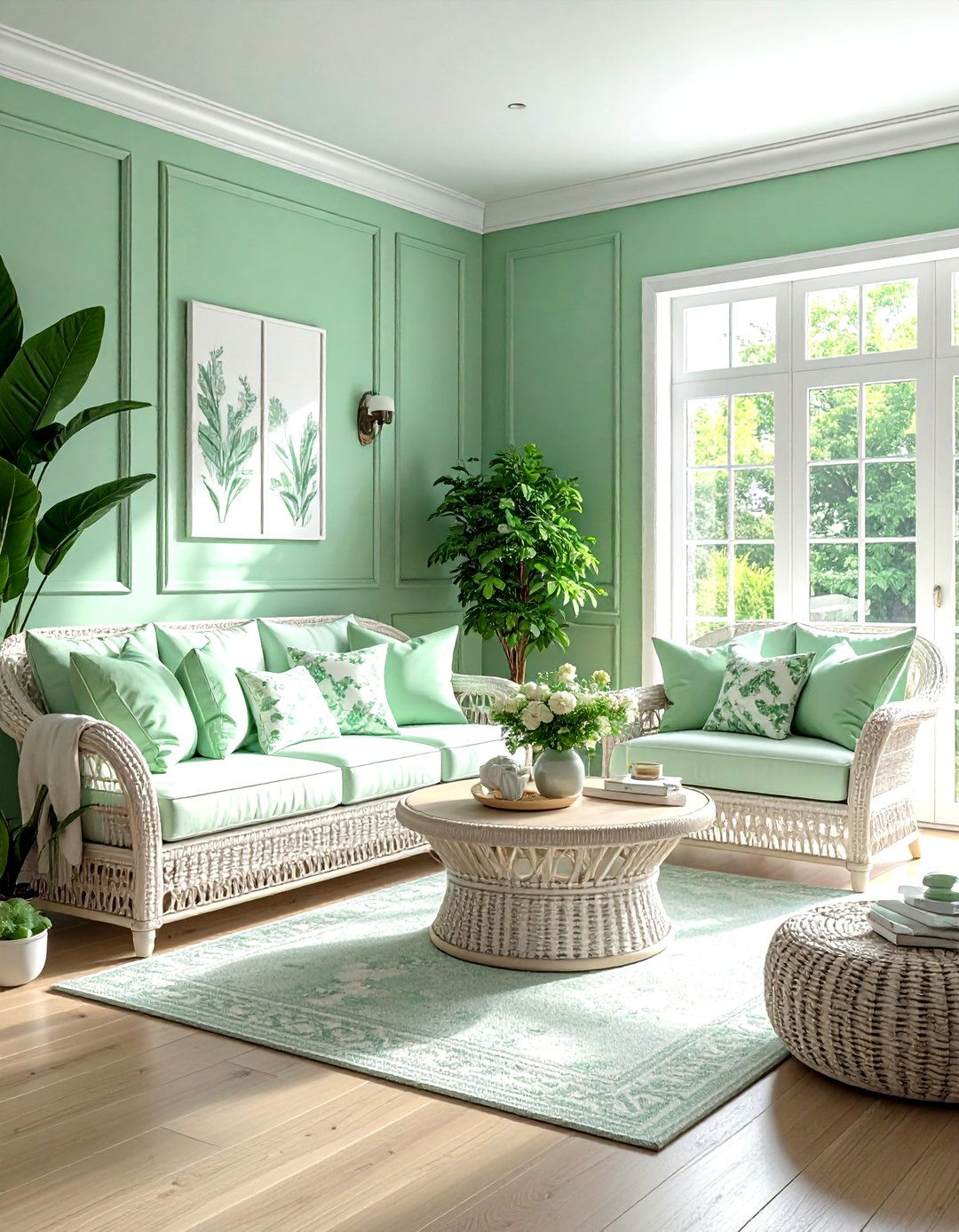 Mint green living room - 30 living room paint ideas