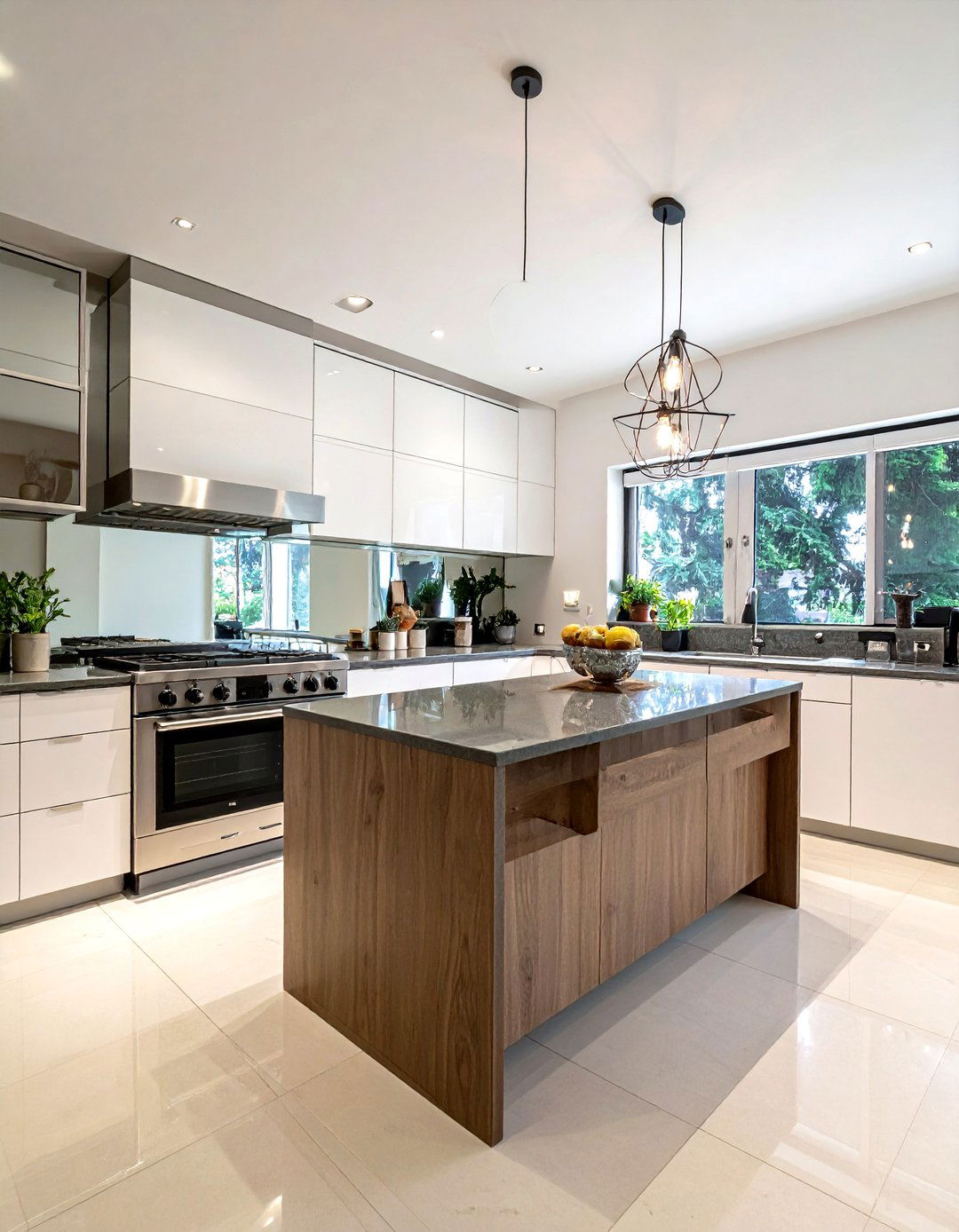 Mirror Backsplash Kitchen - 30 small kitchen layout ideas