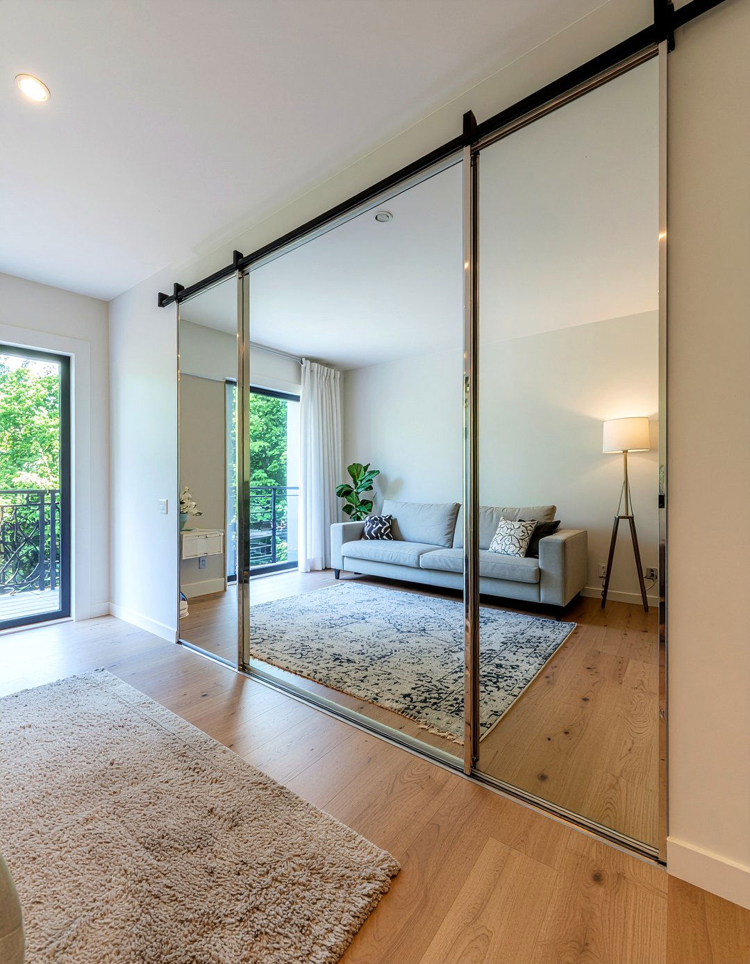 Mirror Barn Door - 30 living room barn doors