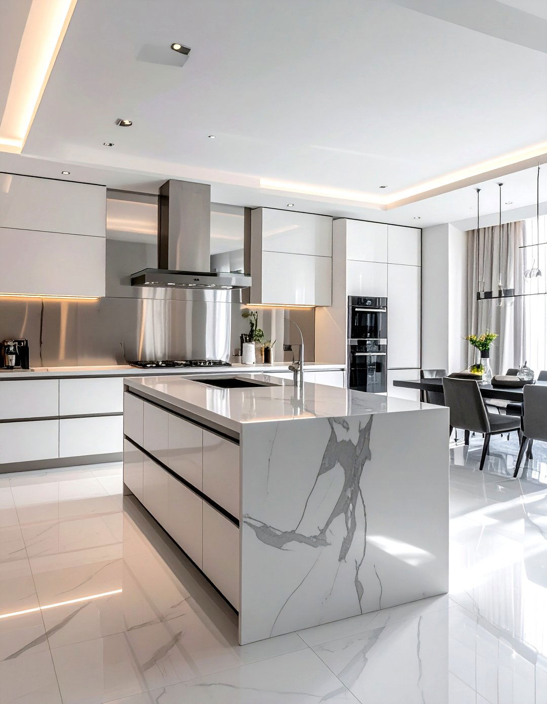 Mirror Finish Stainless Steel - 30 stainless steel backsplash kitchen ideas