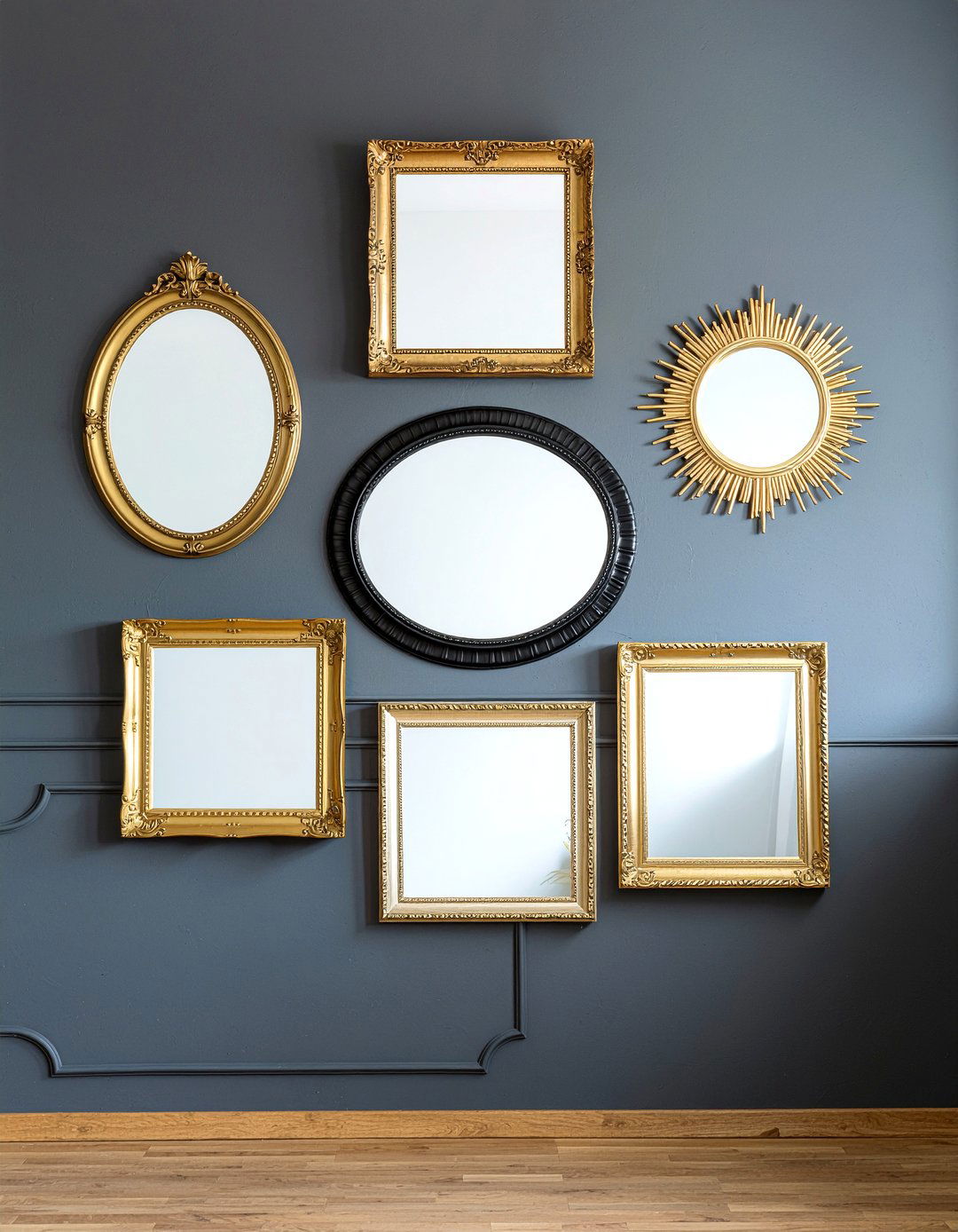 Mirror Gallery Wall - 30 living room mirror placement ideas