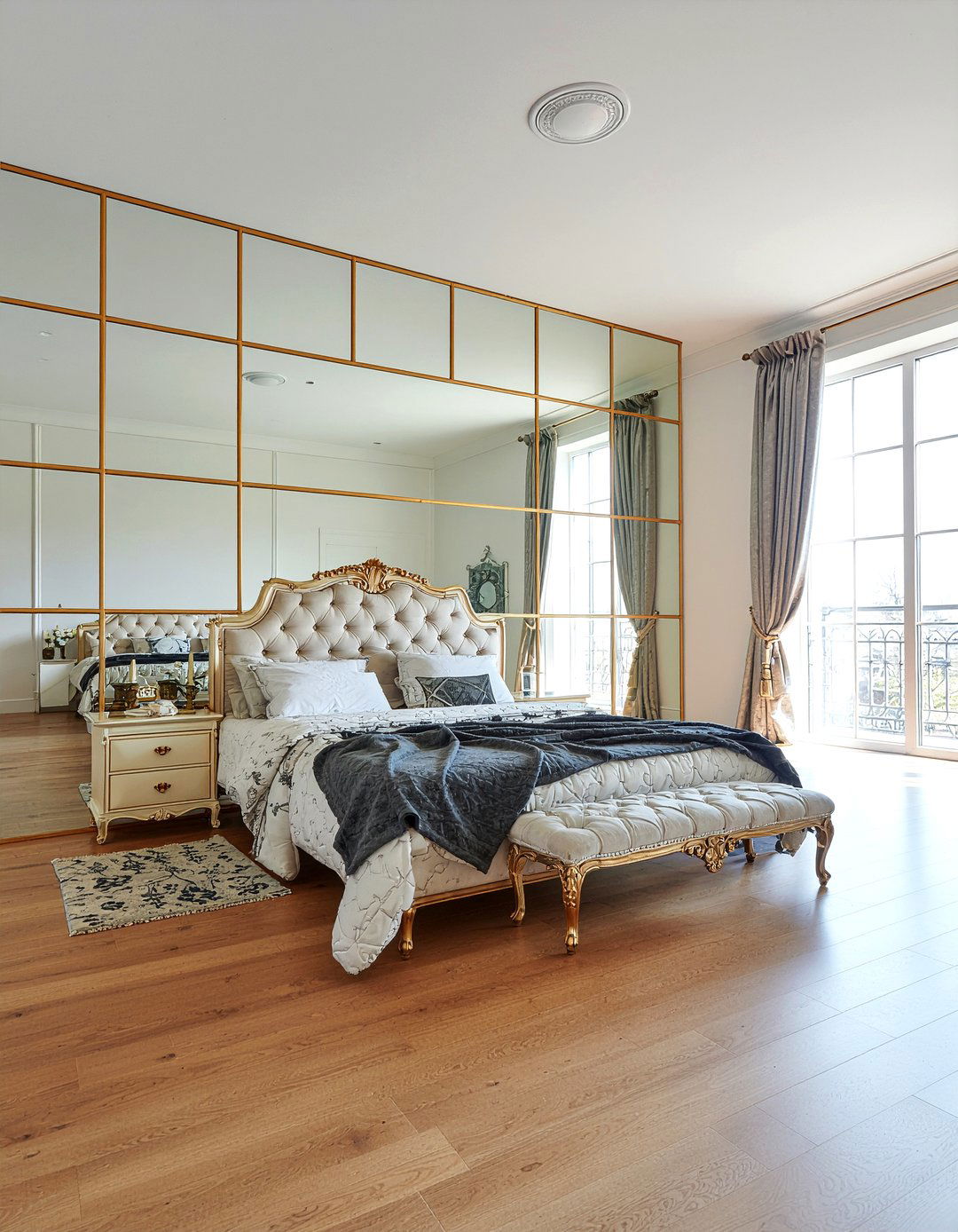 Mirror Wall - 30 bedroom feature wall ideas