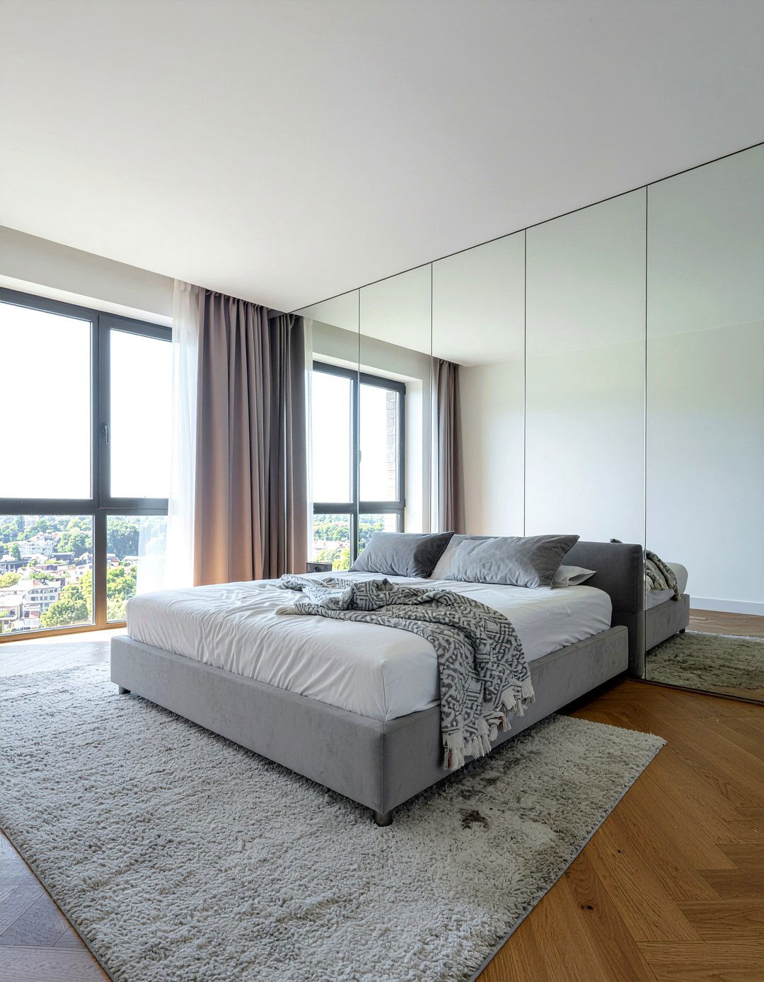 Mirror Wall Bed - 30 bedroom wall bed ideas