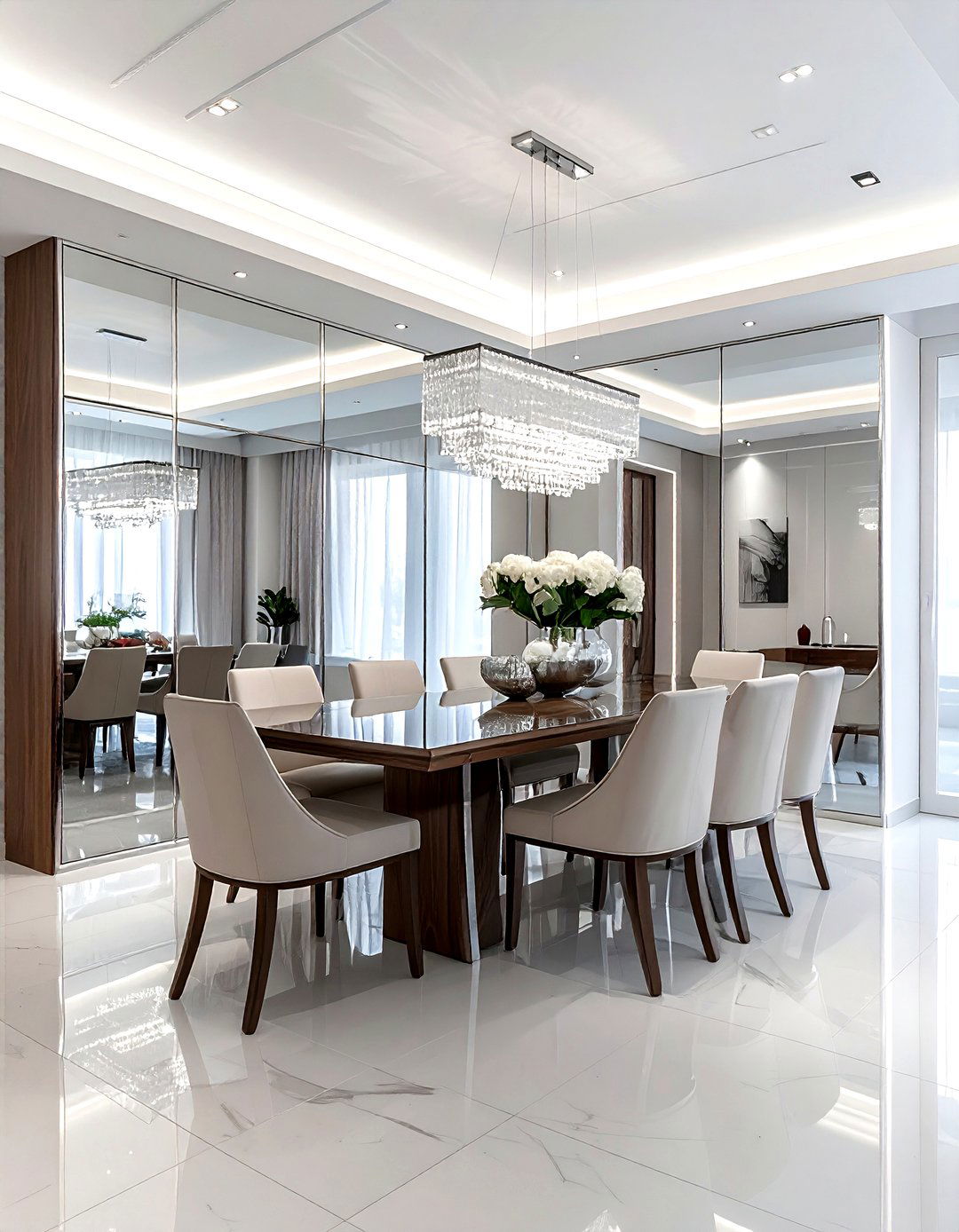 Mirror Wall Dining Room - 30 livable dining room ideas