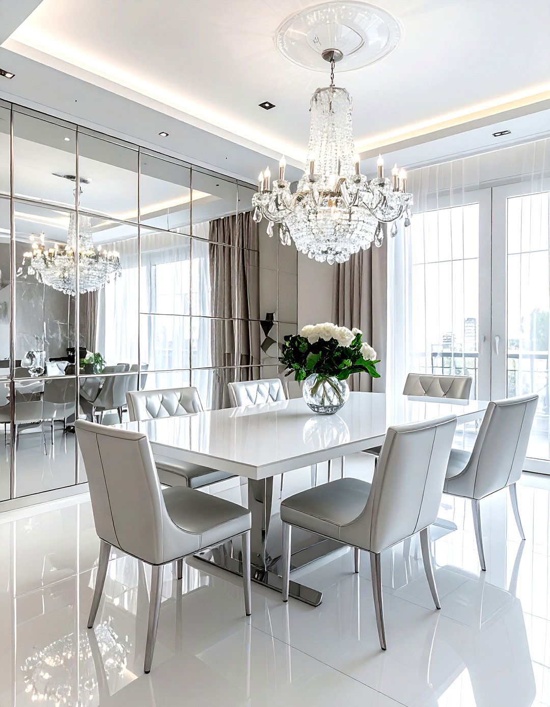 Mirror Wall Dining Room - 30 luxe dining room ideas