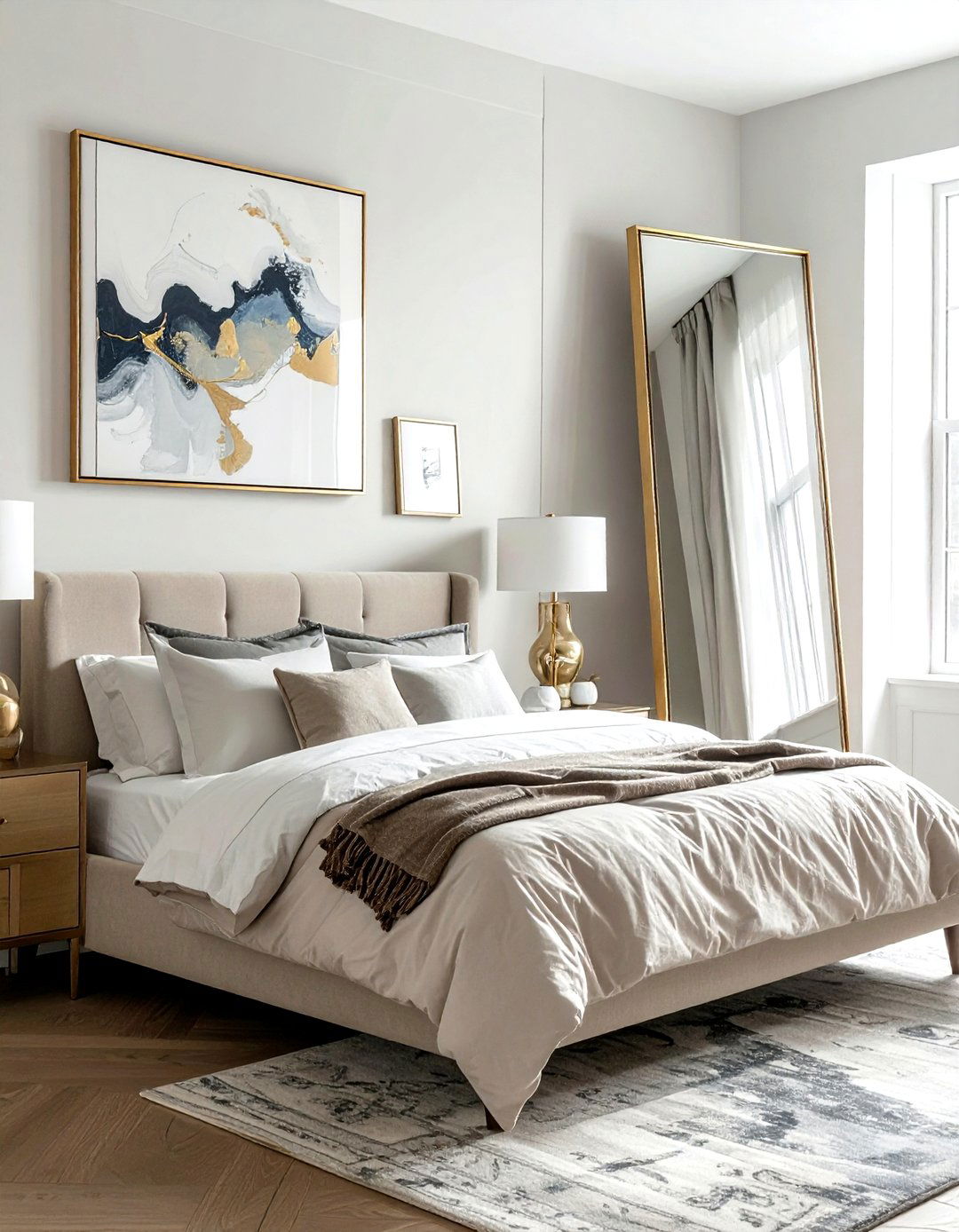 Mirror and art layering - 30 decor layering ideas