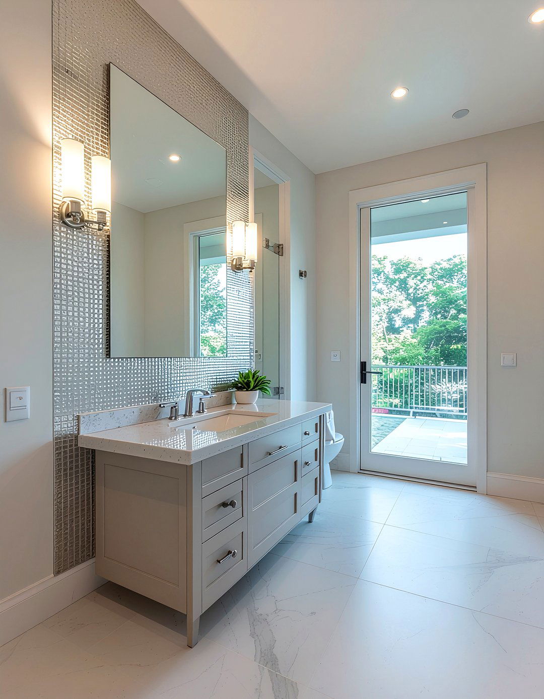 Mirror bathroom feature wall - 30 bathroom feature wall ideas