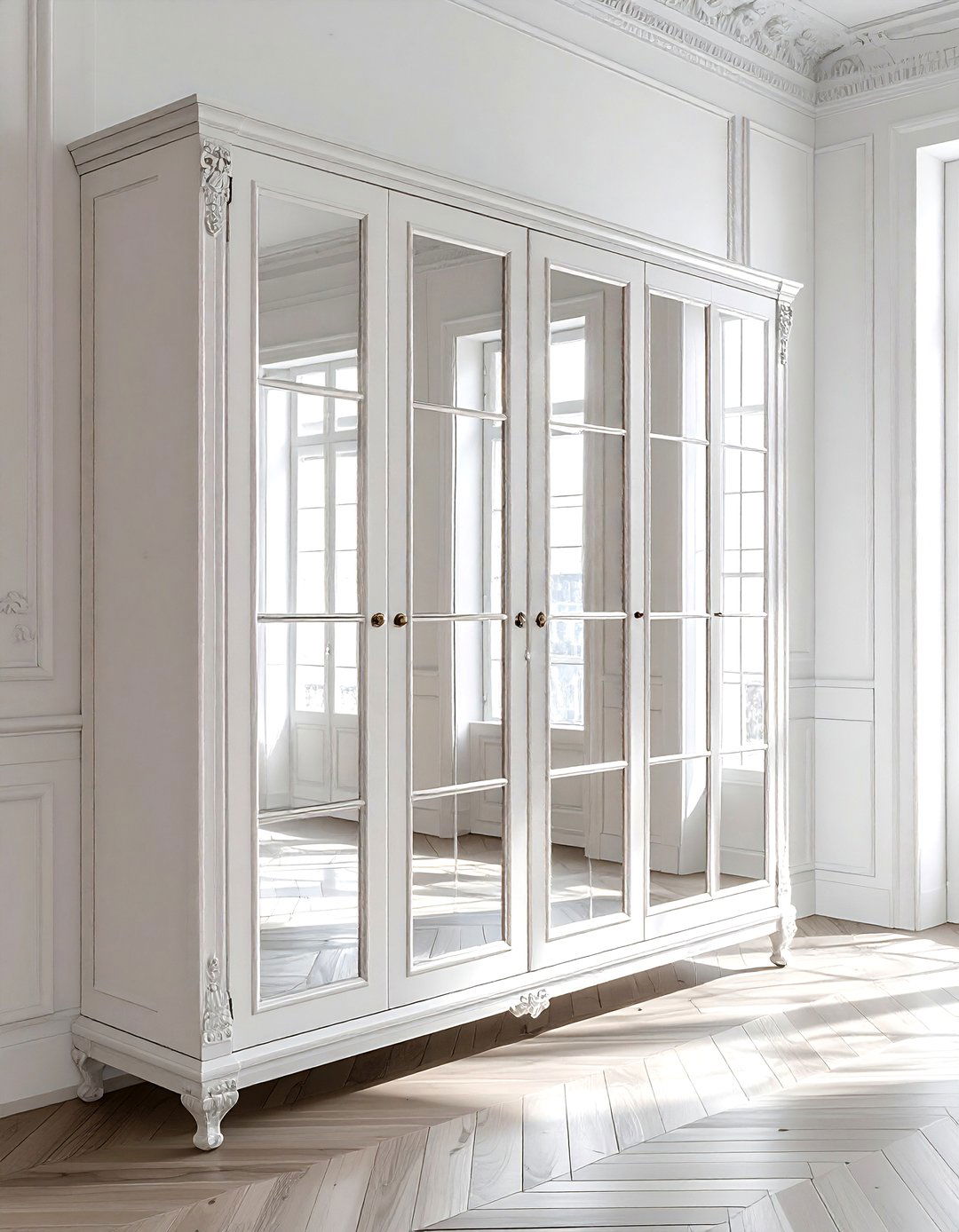 Mirror cabinet doors - 30 DIY kitchen cabinet ideas