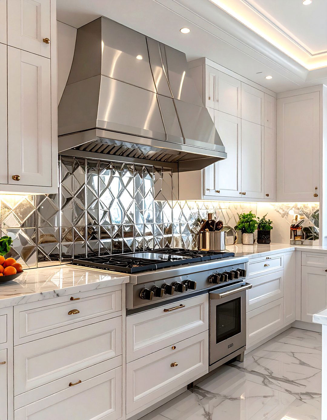 Mirror kitchen backsplash - 30 maximalist kitchen ideas