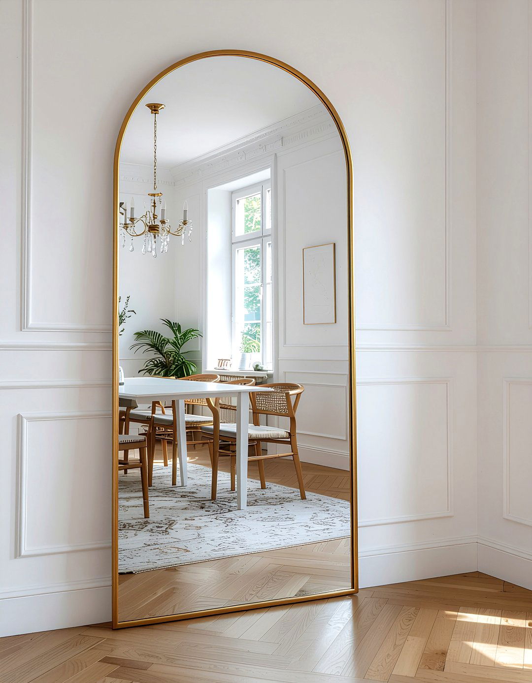 Mirror on dining room wall - 30 dining room refresh ideas