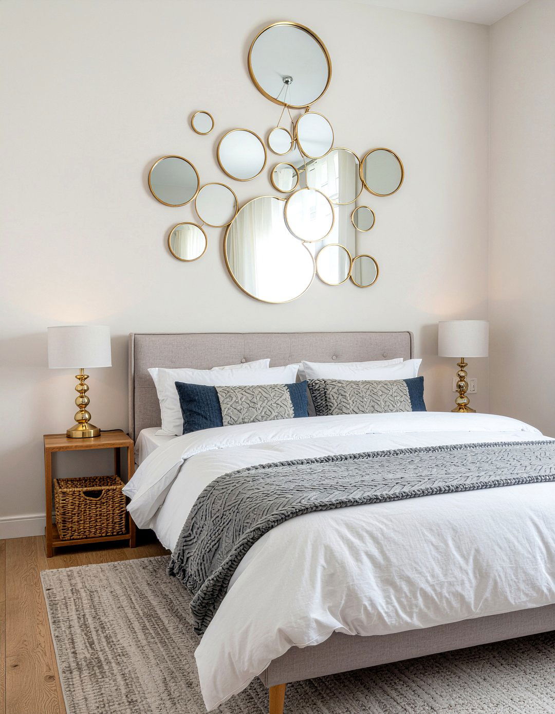 Mirror wall - 30 bedroom on a budget ideas