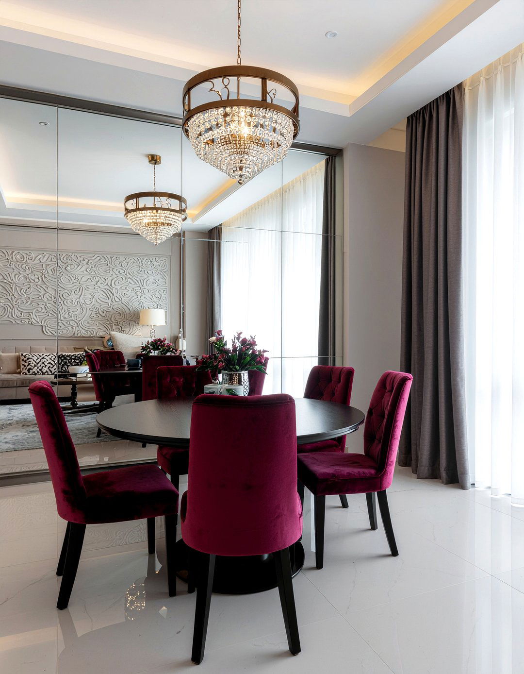 Mirror wall dining room - 30 Chinese dining room ideas