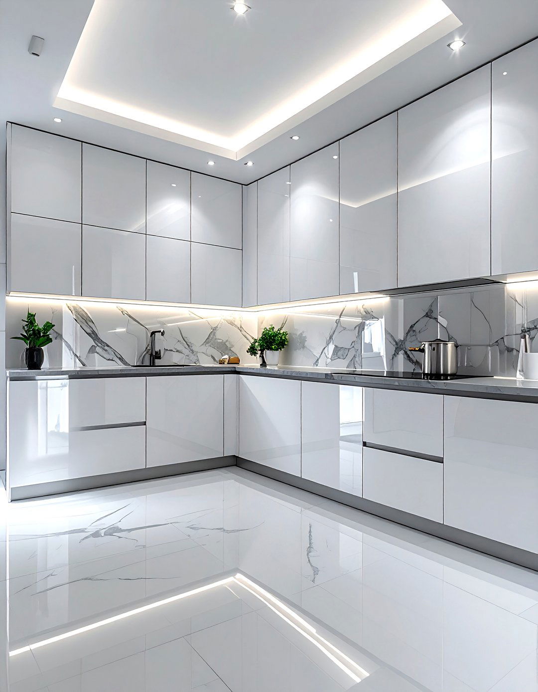 Mirrored Backsplash - 30 DIY kitchen backsplash ideas