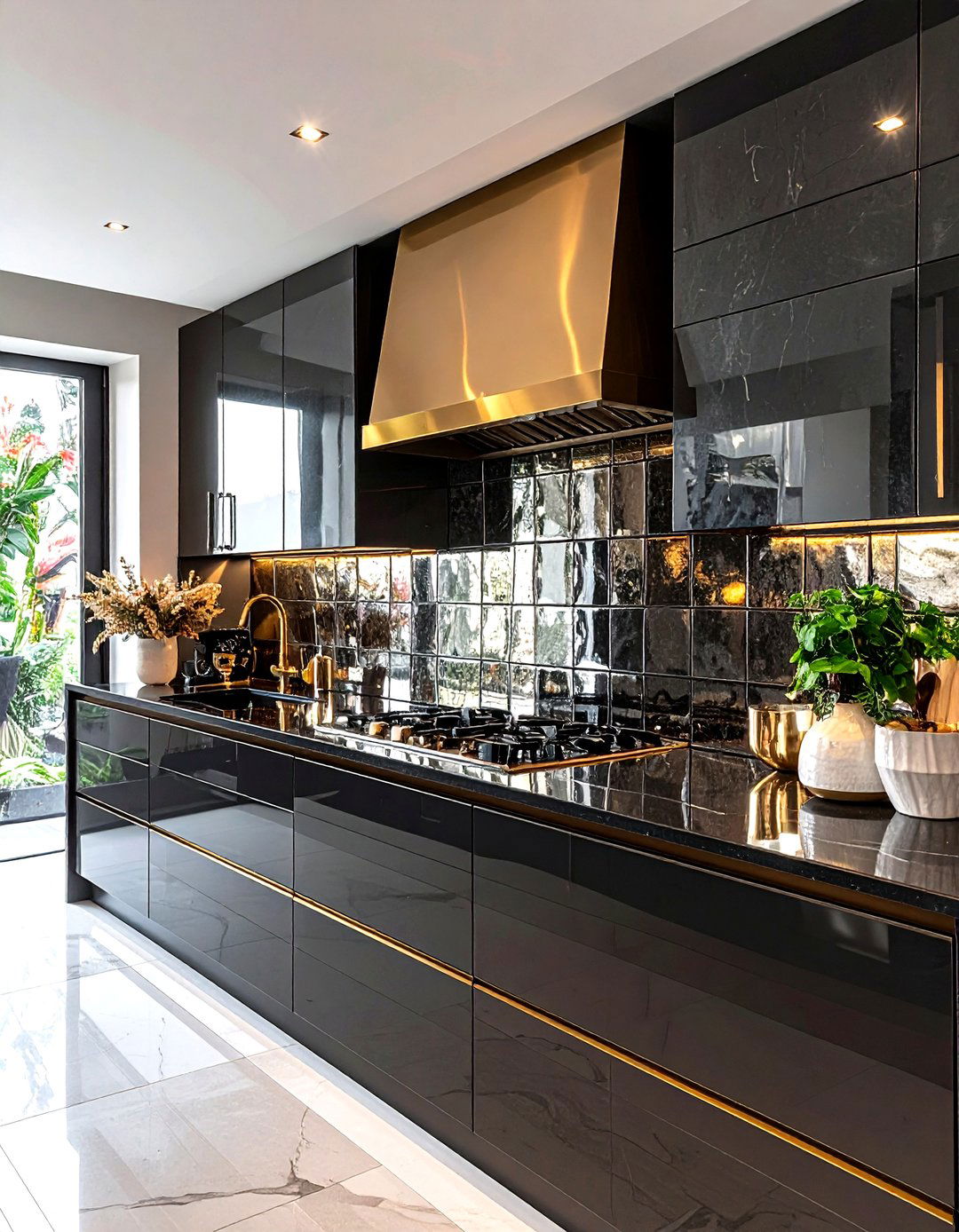 Mirrored Backsplash Surface - 30 kitchen statement piece ideas