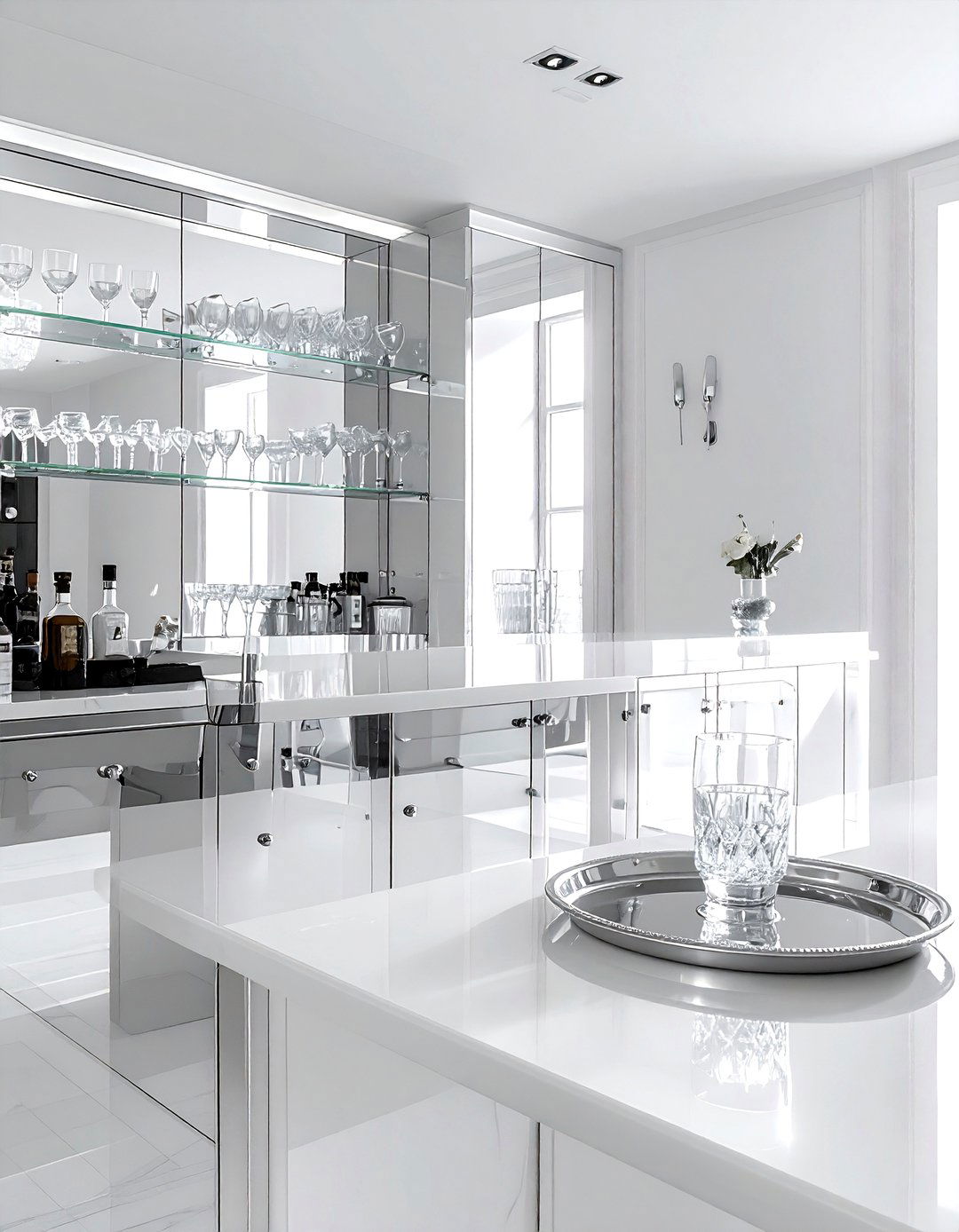 Mirrored Bar Furniture - 30 dining room drink station ideas