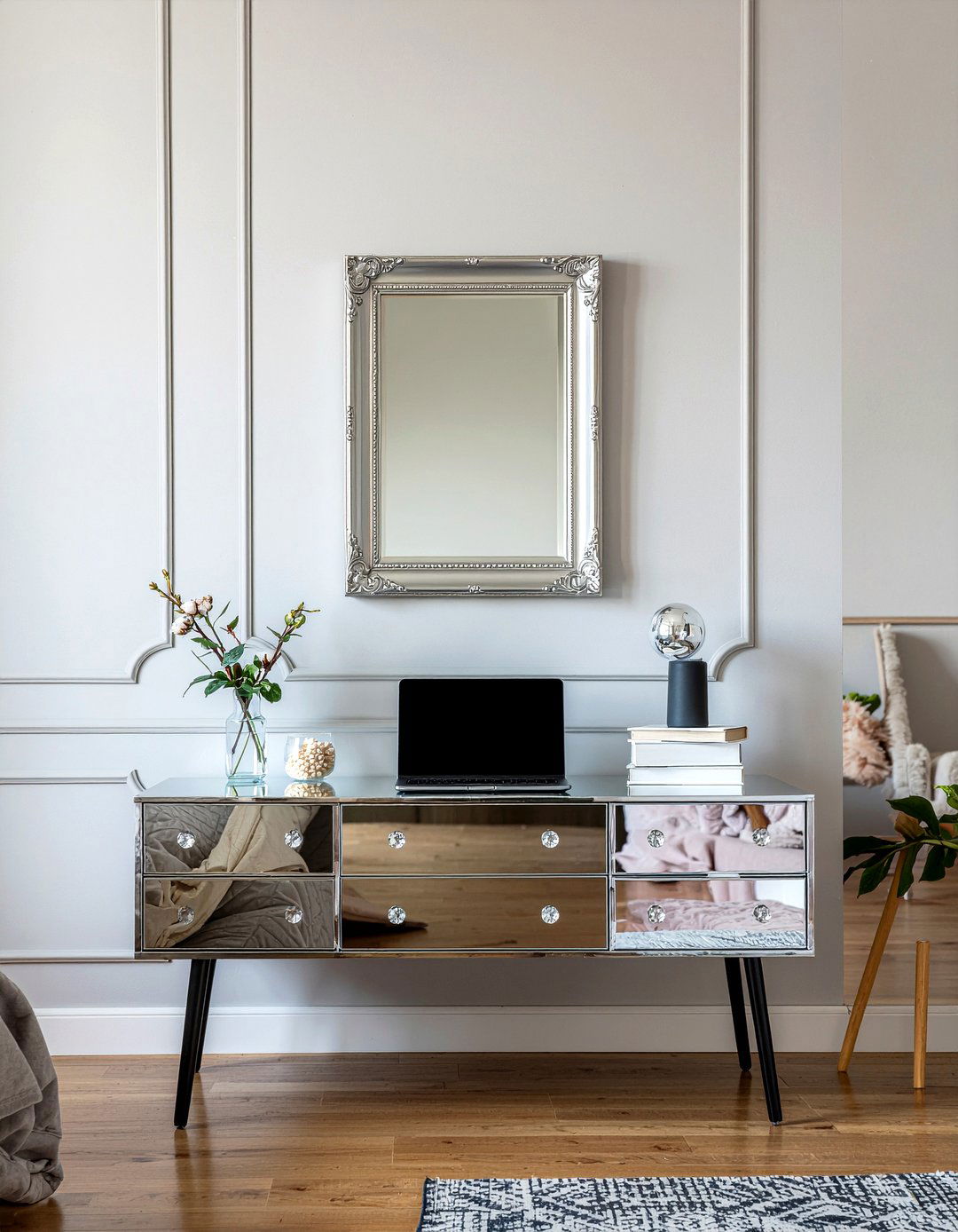 Mirrored Bedroom Desk - 30 bedroom desk ideas