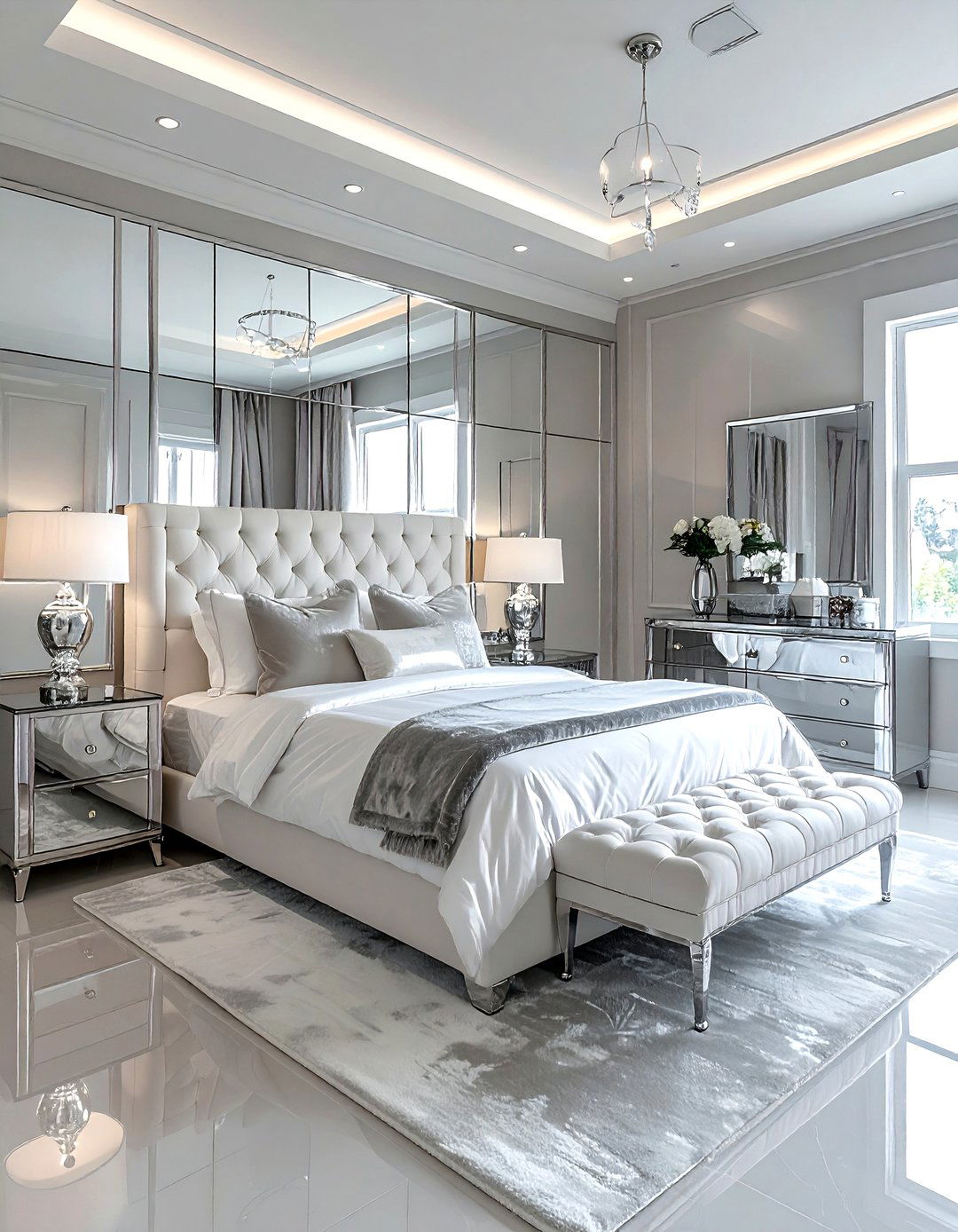 Mirrored Bedroom Furniture - 30 elegant bedroom ideas