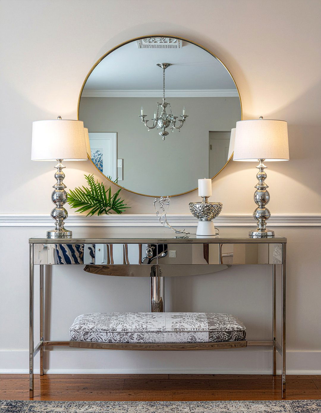 Mirrored Buffet Under Mirror - 30 mirrored buffet dining room ideas