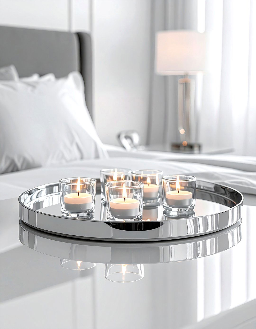 Mirrored Candle Tray - 30 candle decor ideas
