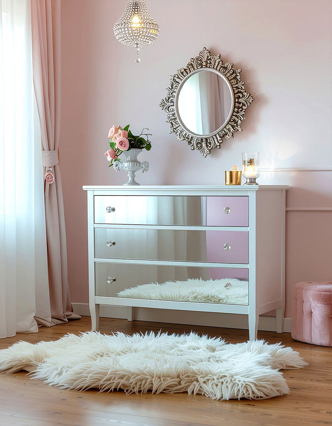 Mirrored Chest Of Drawers - 30 living room mirrored furniture ideas