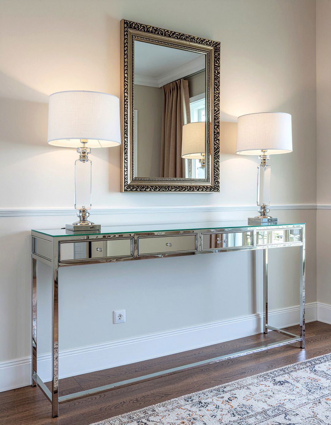 Mirrored Console Table - 30 living room contemporary furniture ideas