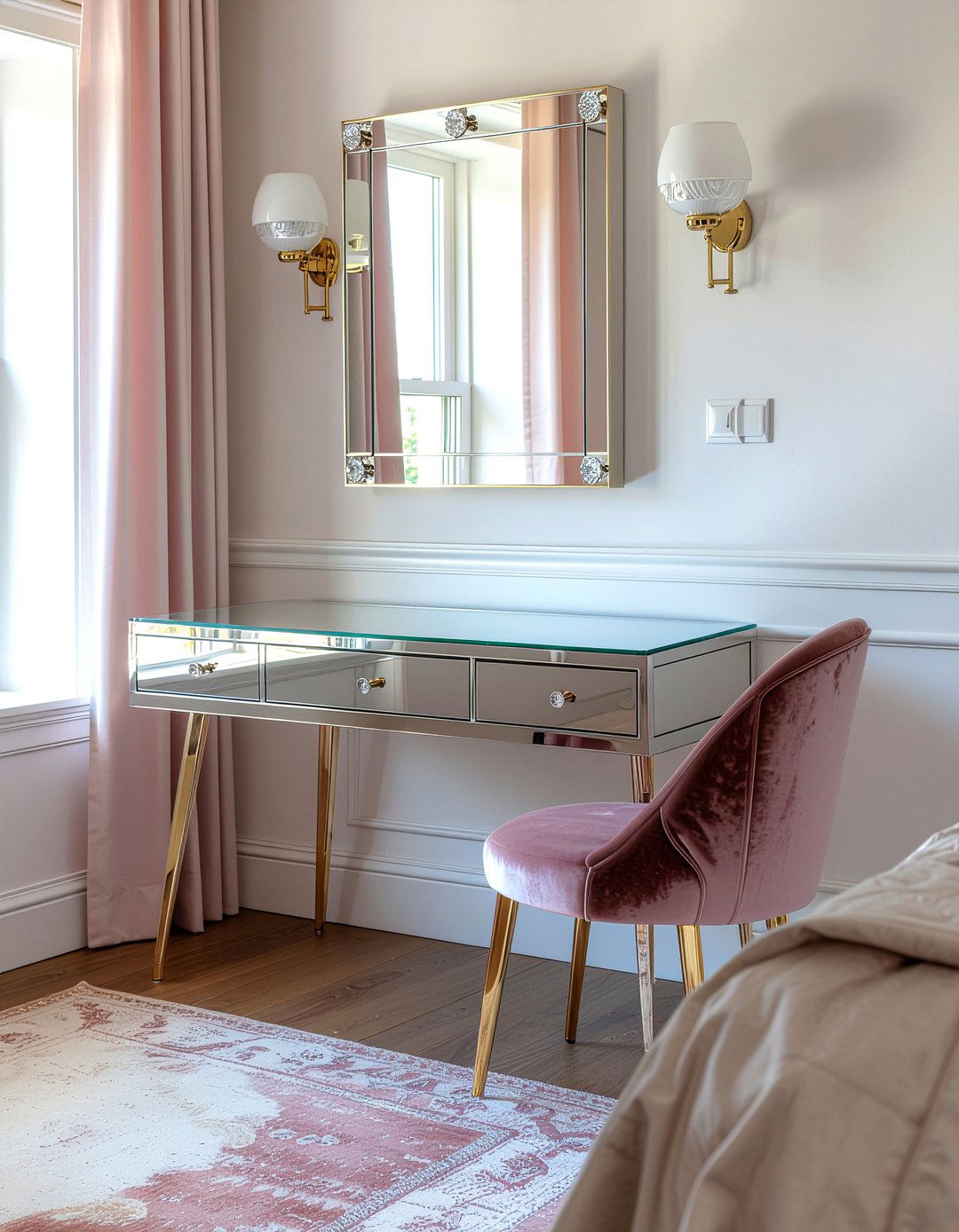 Mirrored Desk With Drawers - 30 bedroom desk with drawers