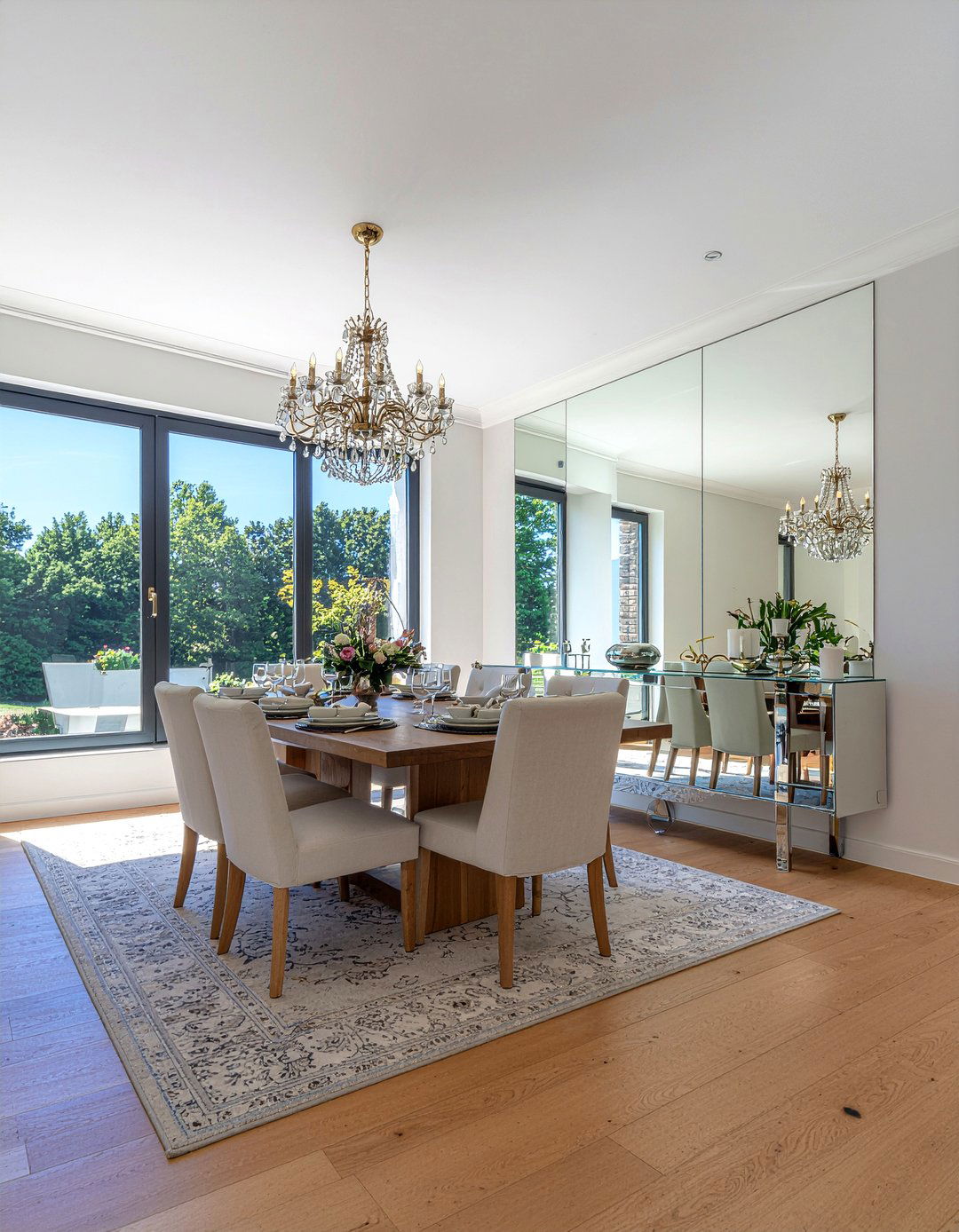 Mirrored Dining Room - 30 inspiring dining room ideas